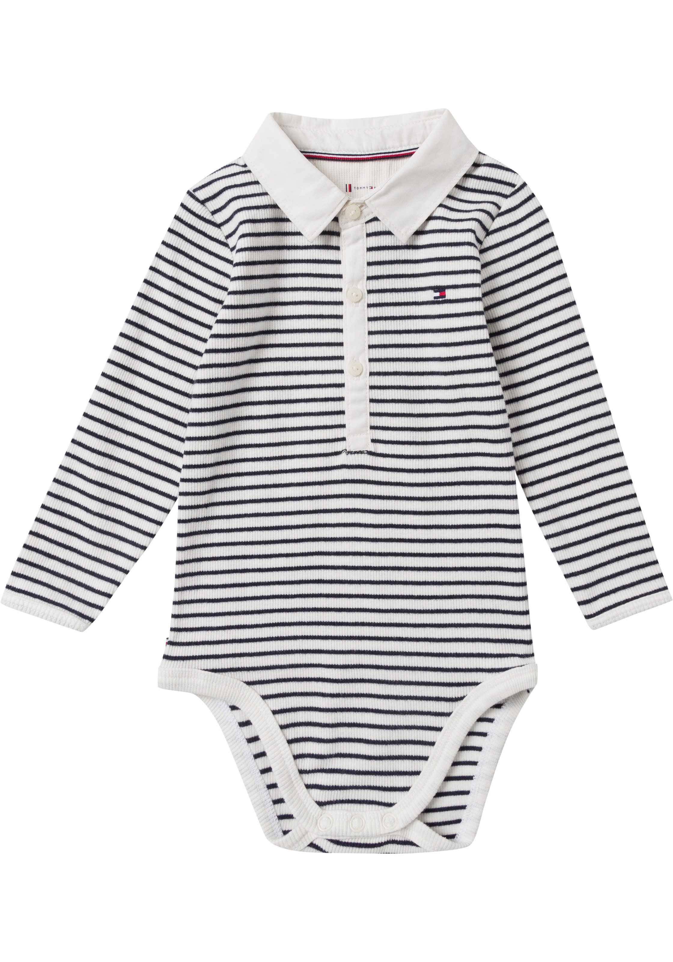 Tommy Hilfiger Strampler »BABY RIB COLLAR BODY L/S«, (1 tlg.), mit Polokragen aus... kaufen