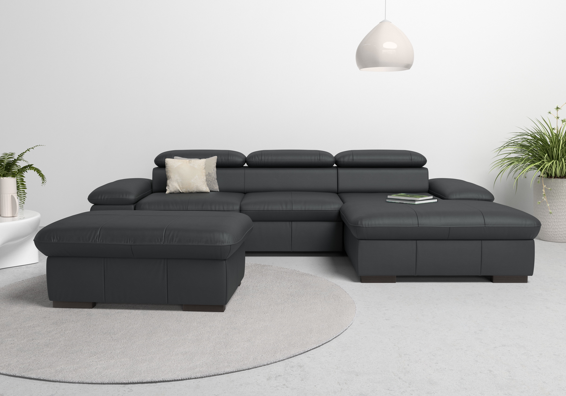 Home affaire Ecksofa »Alberto L-Form«, mit Kopfteilverstellung, wahlweise mit Bettfunktion