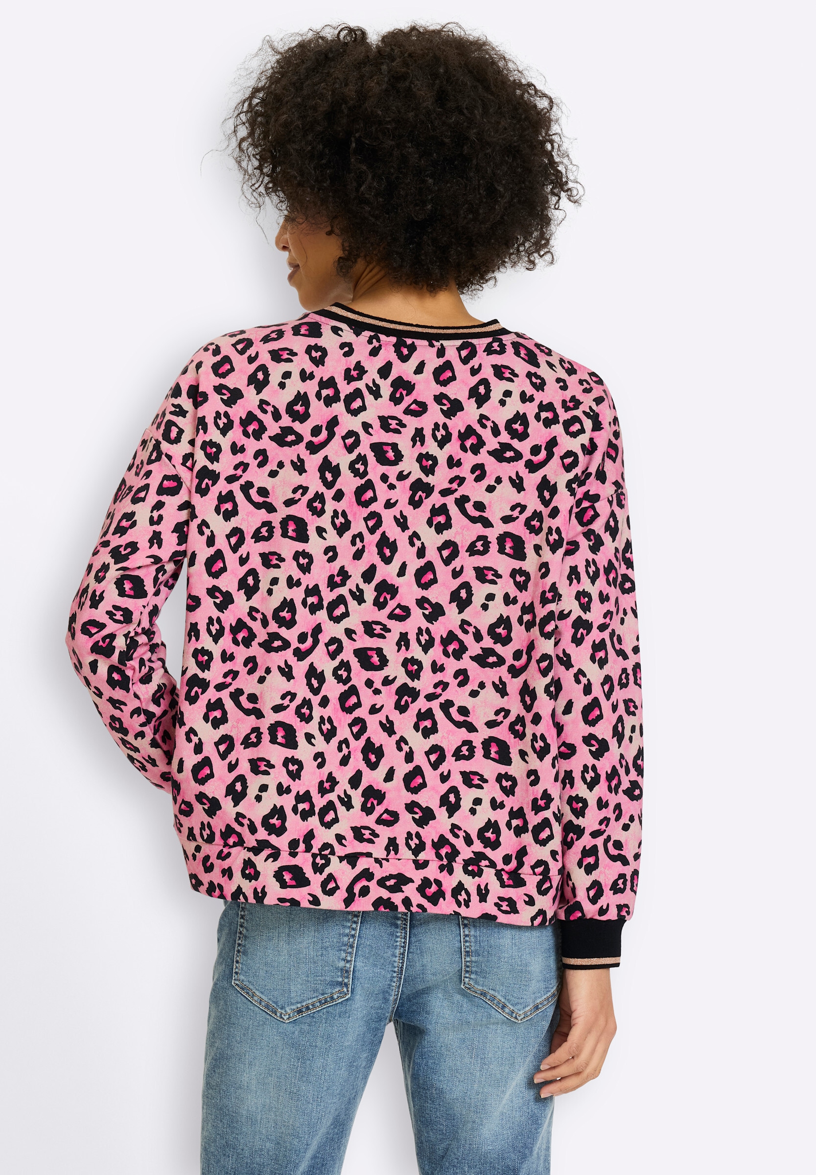 heine Sweatshirt »Sweatshirt Sweatshirt mit Leo-Print«
