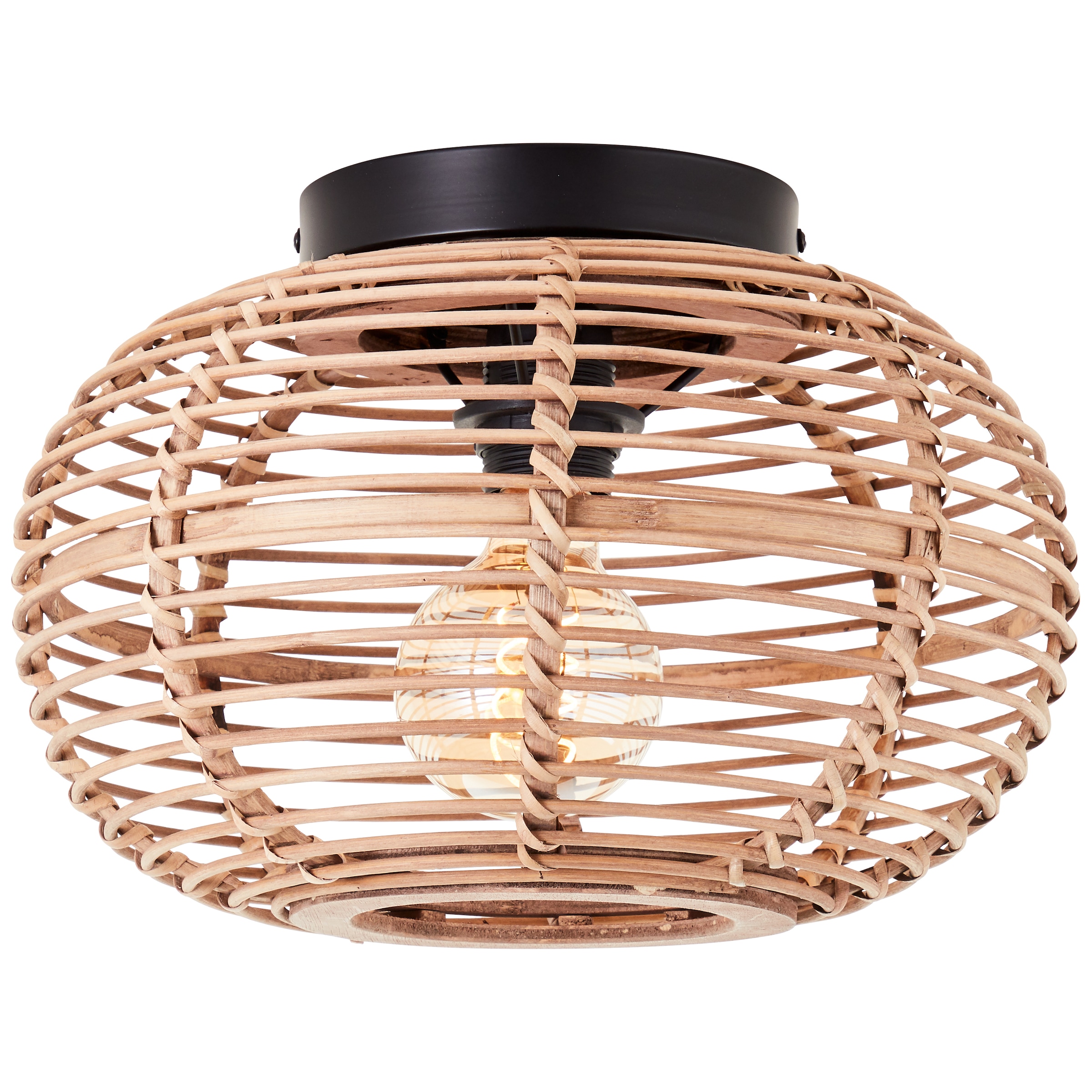 Brilliant Deckenleuchte »Woodball«, 1 flammig, Leuchtmittel E27 | ohne Leuchtmittel, mit Bambus Schirm - D 32 cm - dimmbar - E27 max. 40 W