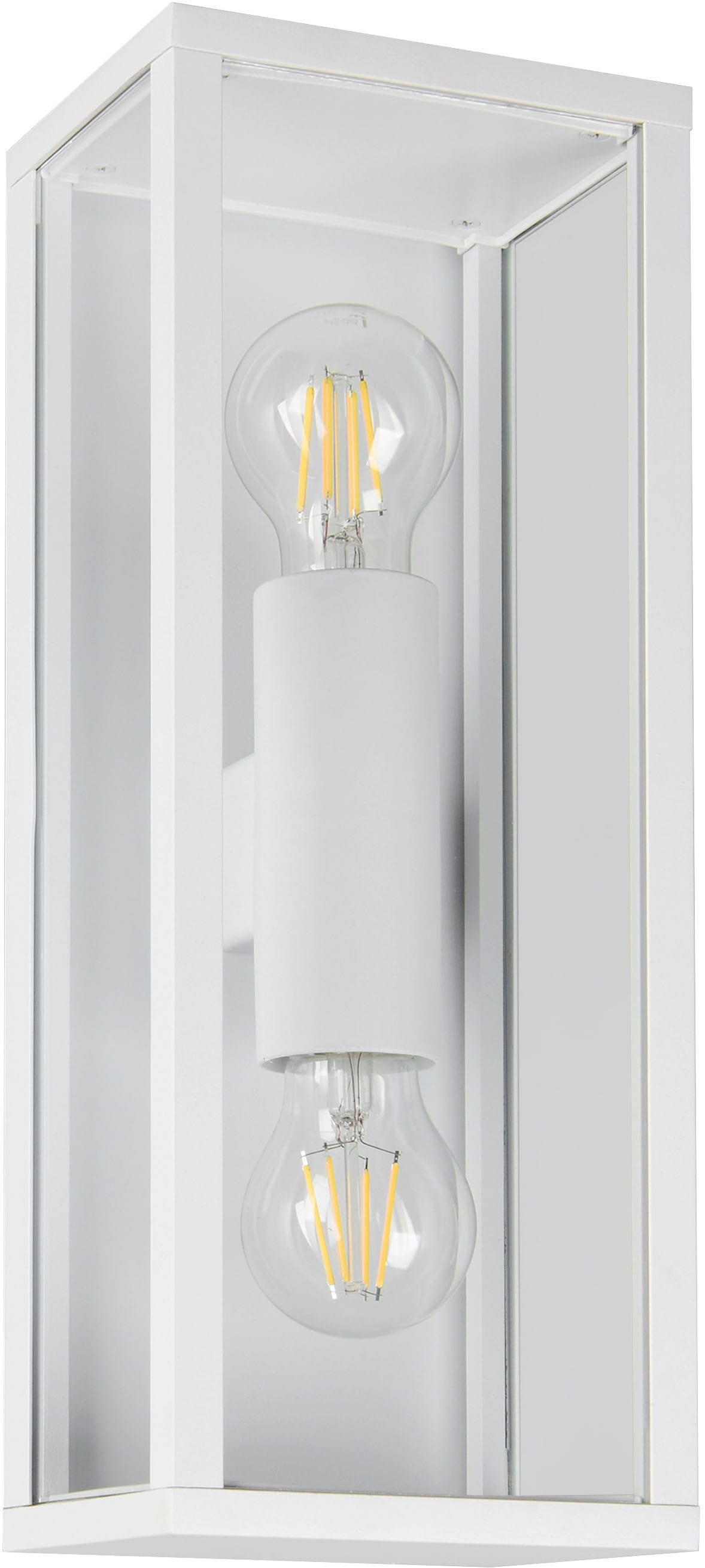 TRIO Leuchten Außen-Wandleuchte »GARONNE, Fassadenbeleuchtung, Wandlampe exkl 2x E27 max 10W, IP44« E27 1 Stk. warmweiß - kaltweiß Wandleuchte Garten Terrasse, mit Glasschirm Höhe 38cm Breite 14cm