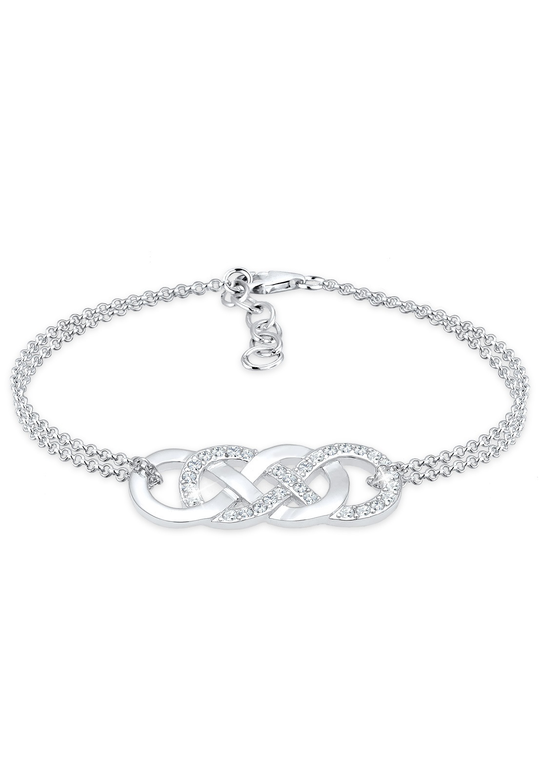 Elli Armband »Infinity Liebe Kristalle 925 Silber«