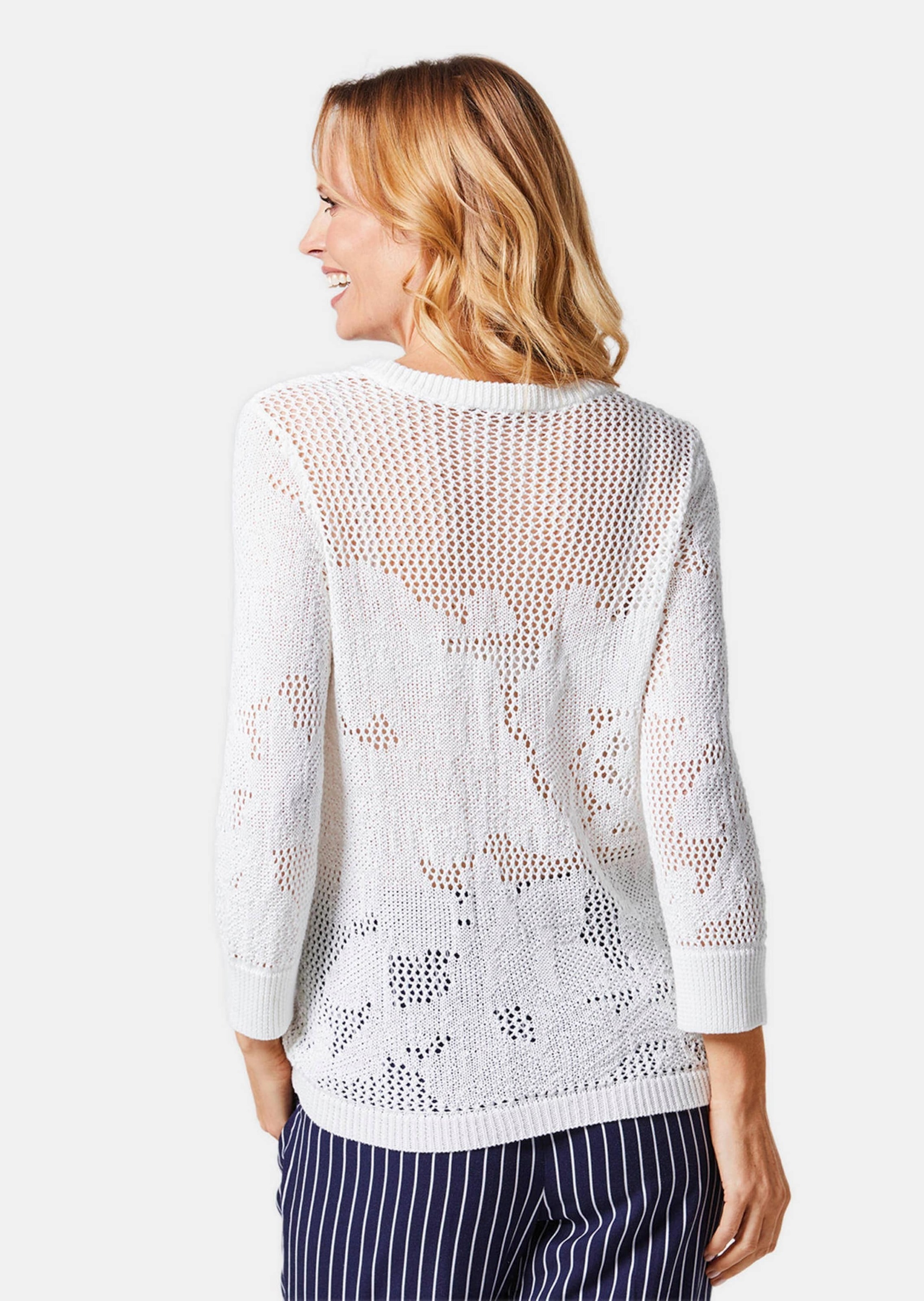 GOLDNER Rundhalspullover »Kurzgröße Pullover im Baumwoll-Mix«