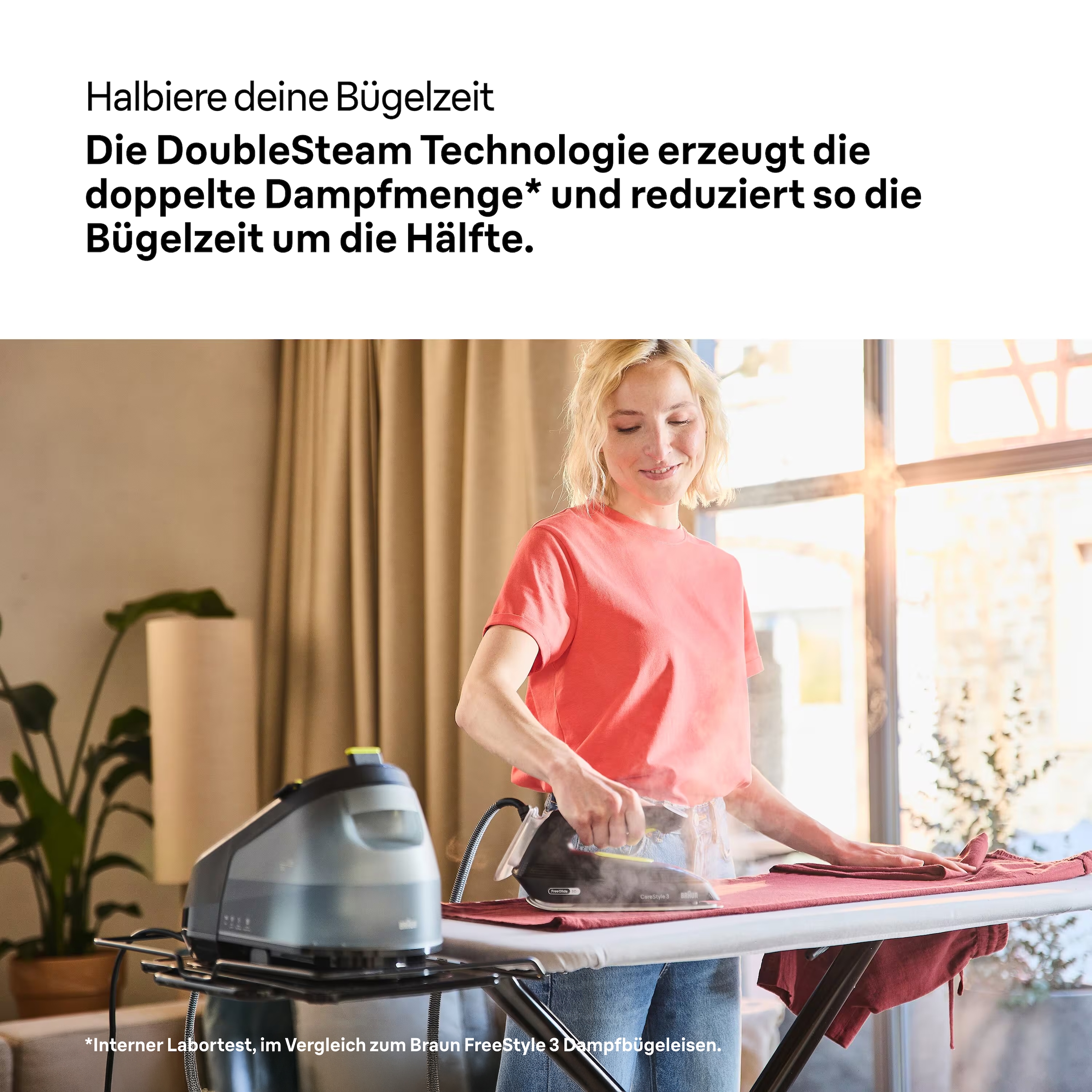 Braun Dampfbügelstation »CareStyle 3 IS 3257 BK - 7,5 bar, 500 g Dampfstoß, 1,8 l Wassertank,« 1.800 ml Wassertank