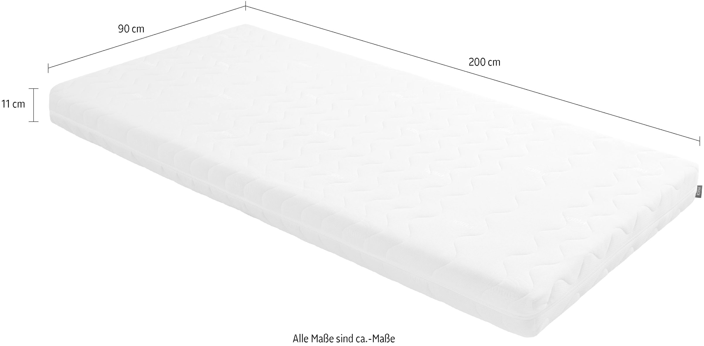 PAIDI Kaltschaummatratze »Airwell® Drell, 7-Zonen Wendematratze mit Gel-Schaumlage« 11 cm hoch Verschiedene Größen, Cremefarben, H2, 60°C waschbarer Bezug, 1 Stk. tlg.