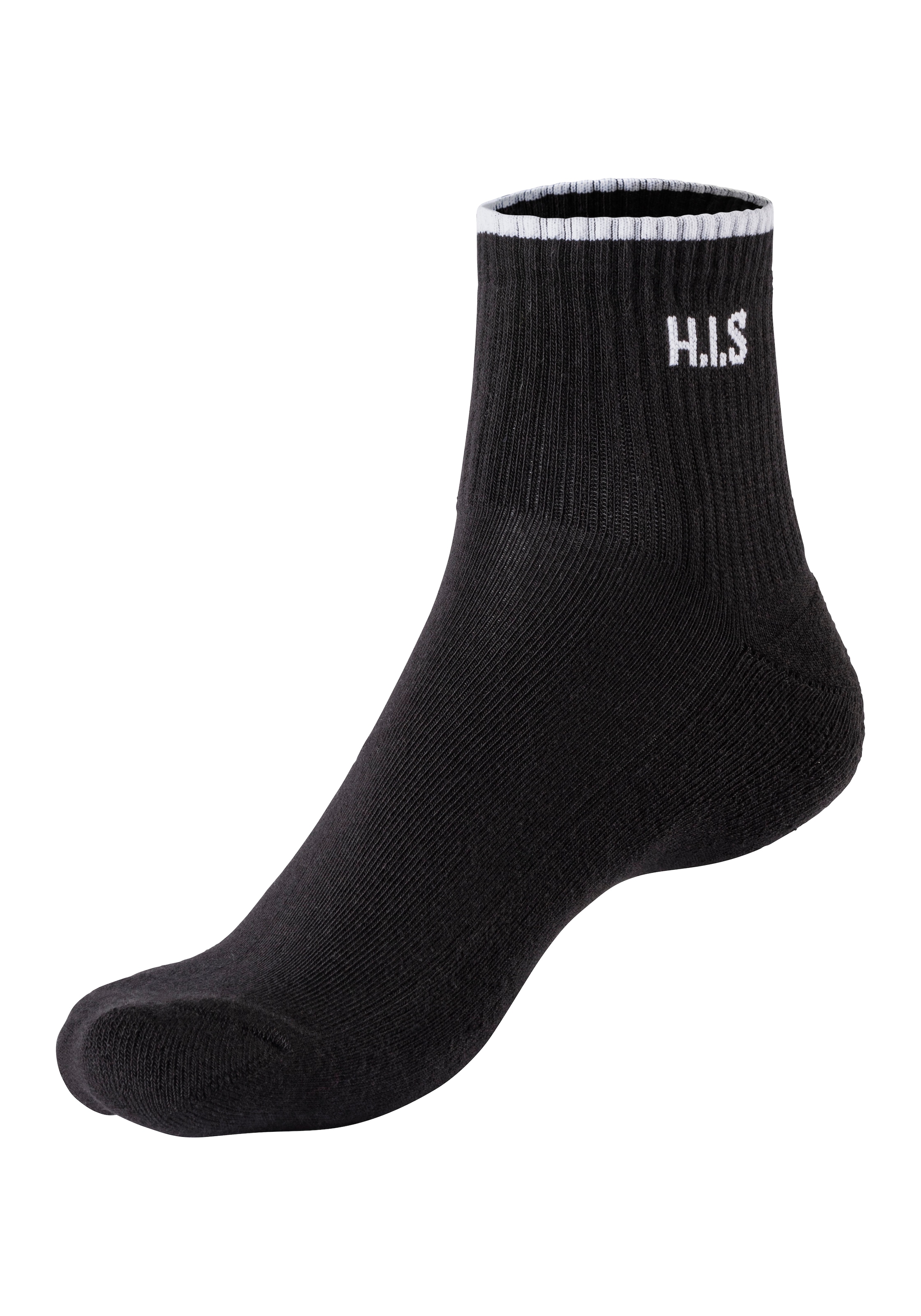 H.I.S Sportsocken, (Packung, 6 Paar), Kurzsocken mit Frottee & verstärkten Belastungszonen