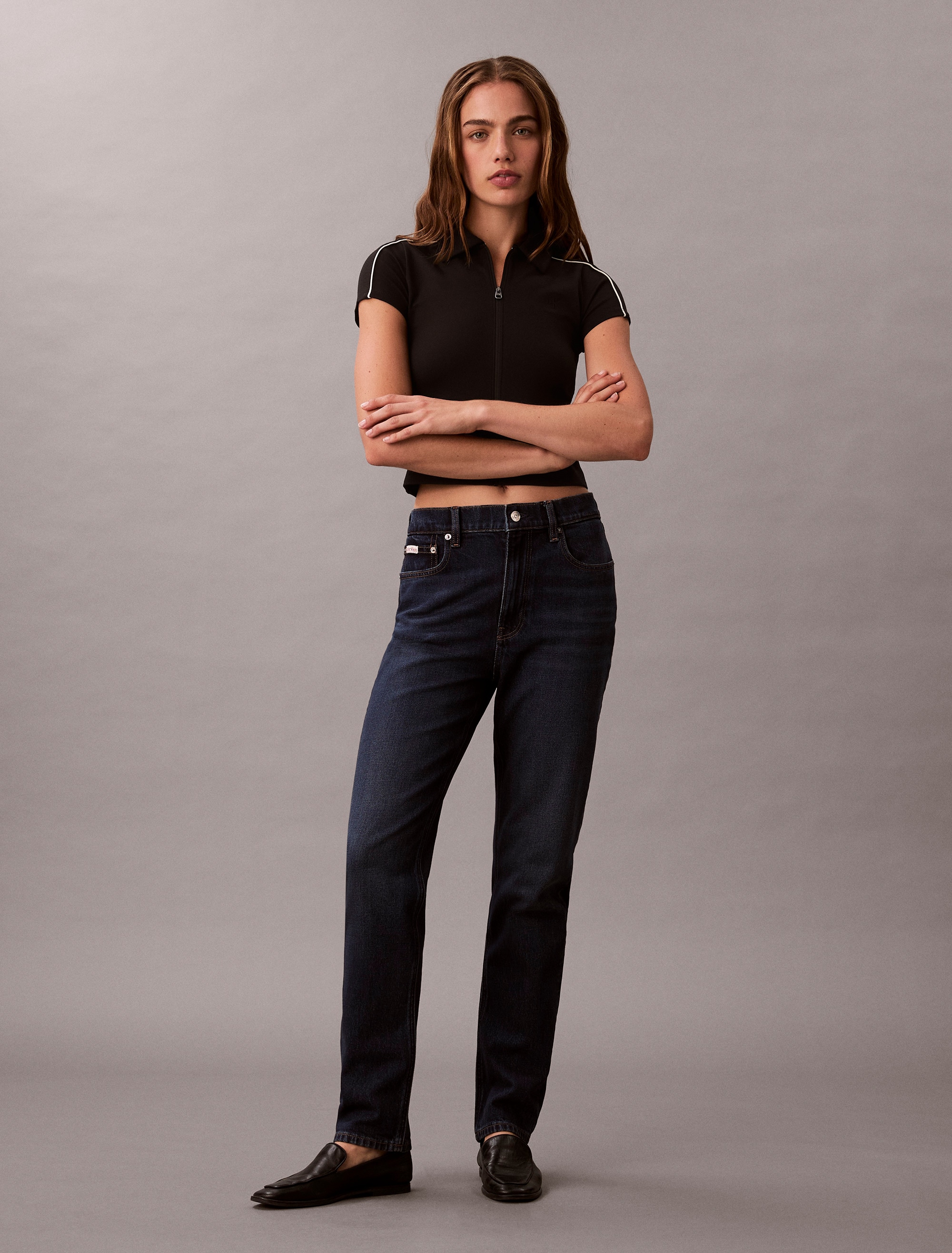 Calvin Klein Jeans Mom-Jeans »NEW MOM JEAN« mit Markenlabel am Bund