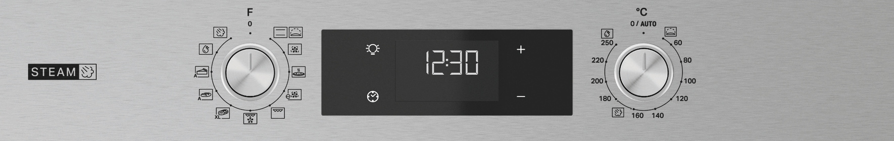 BAUKNECHT Backofen-Set »BAKO 780 Steam IND IN« mit 1-fach-Teleskopauszug Hydrolyse Set, 2 Stk. tlg. GentleSteam - für ein saftiges Inneres und ein knuspriges Äußeres