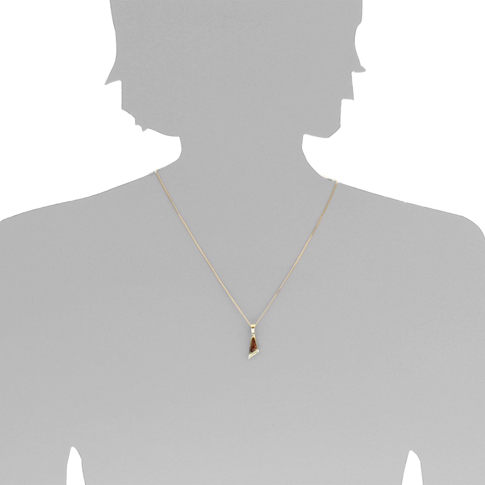 OSTSEE-SCHMUCK Kette mit Anhänger »- Agneta - Gold 585/000 - Bernstein/Brillant«