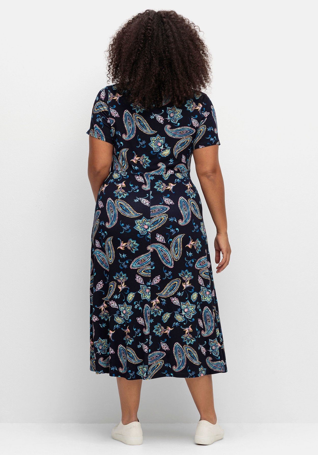 Sheego Jerseykleid »Jerseykleid in Midilänge, mit Blumendruck«