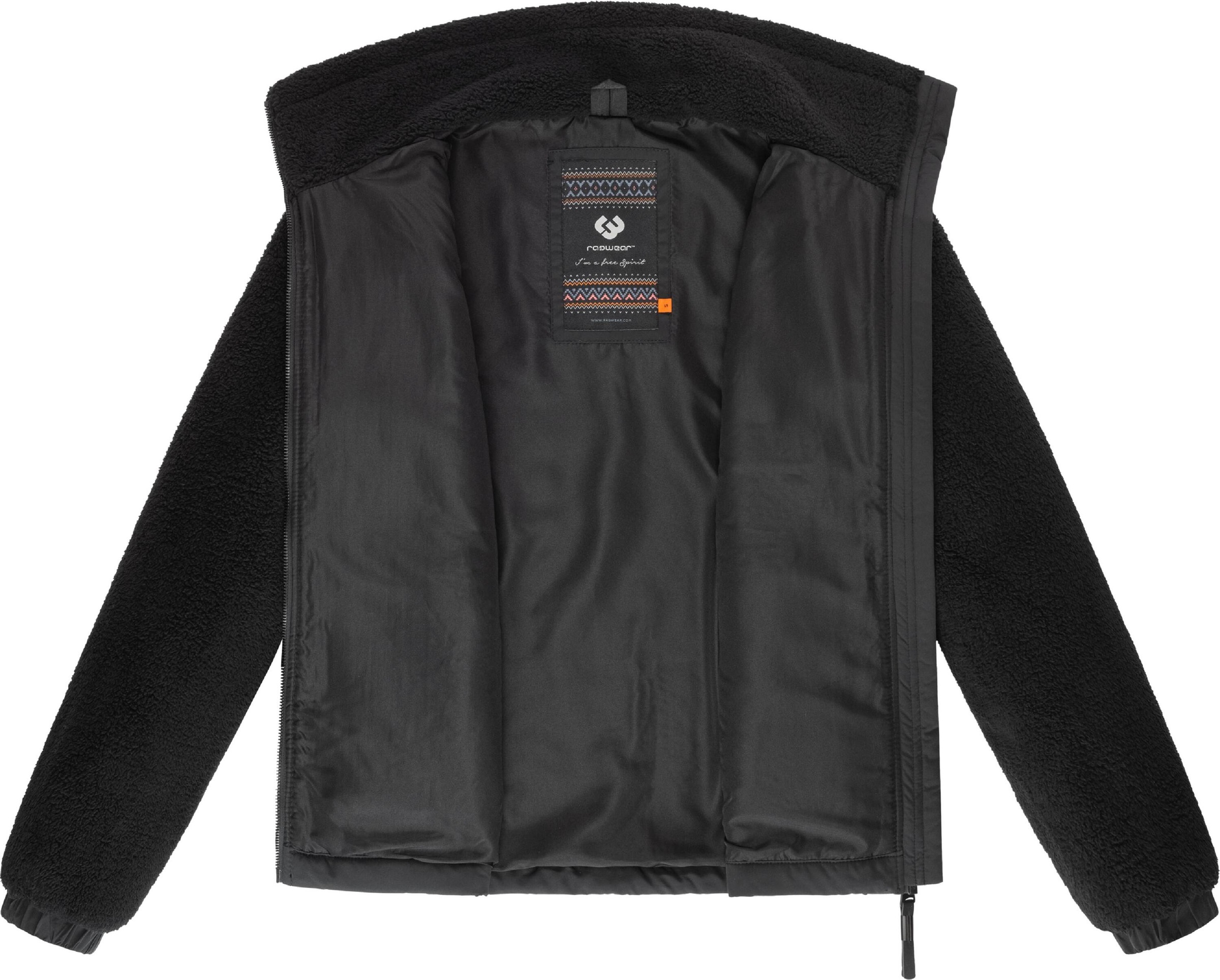 Ragwear Sweatjacke »Plüschjacke Arctika«, Flauschige Übergangsjacke aus Teddyfleece