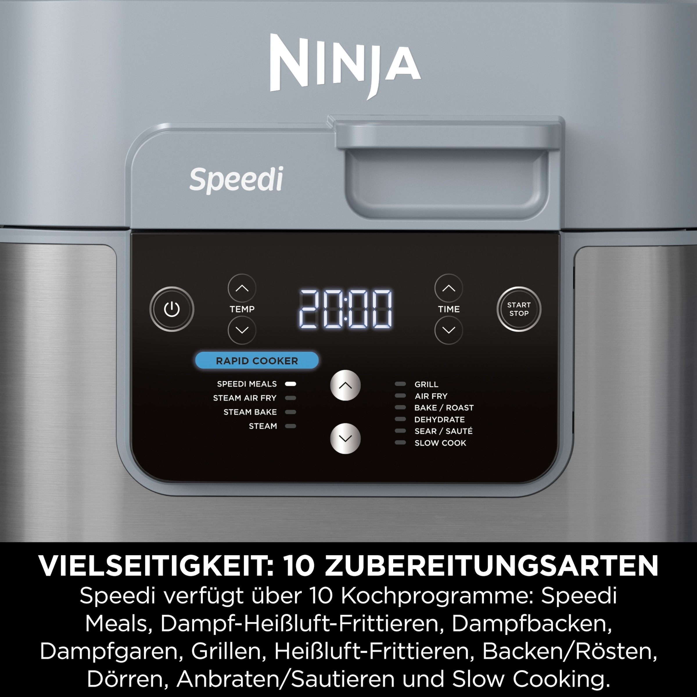 NINJA Heißluftfritteuse »Speedi Rapid Cooking System ON400EU 10-in-1«, 1760 W, Air Fry, Grill, Backofen, Multikocher