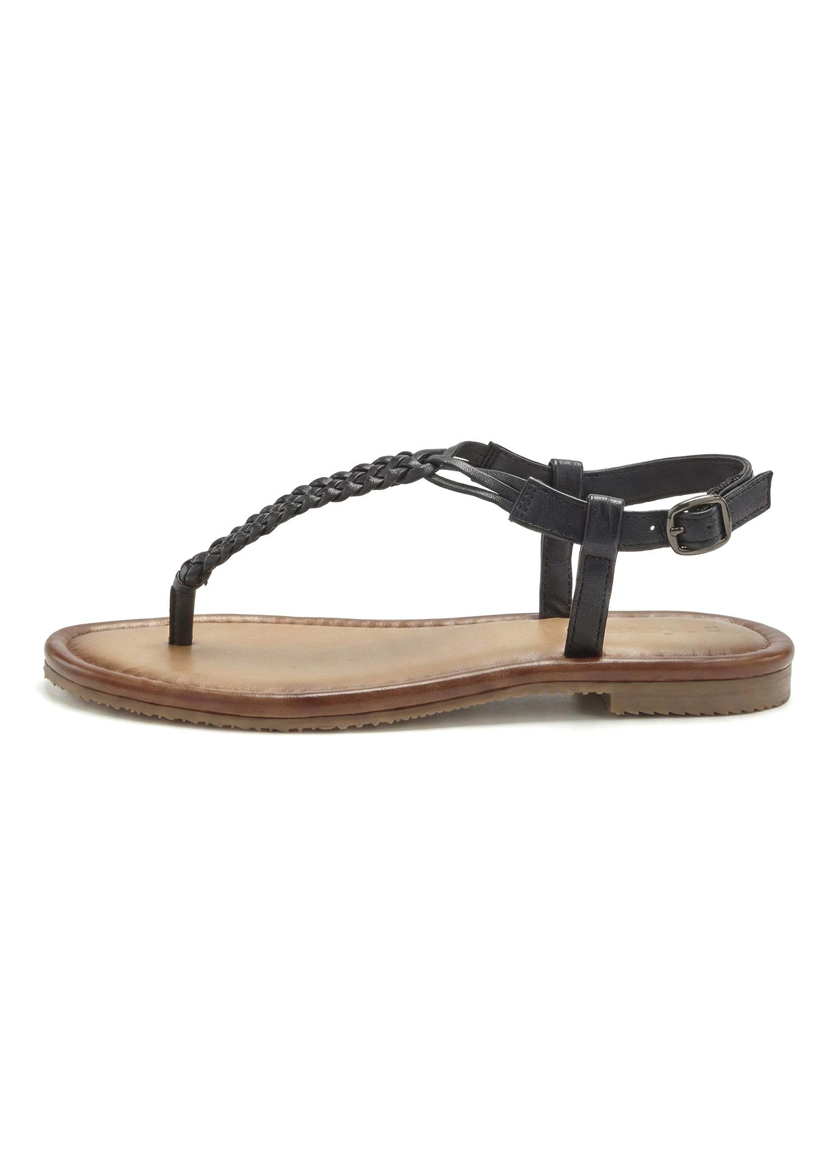 Vivance Zehentrenner  Sandalette, Sommerschuh,Sandale aus Leder mit Flecht-Optik