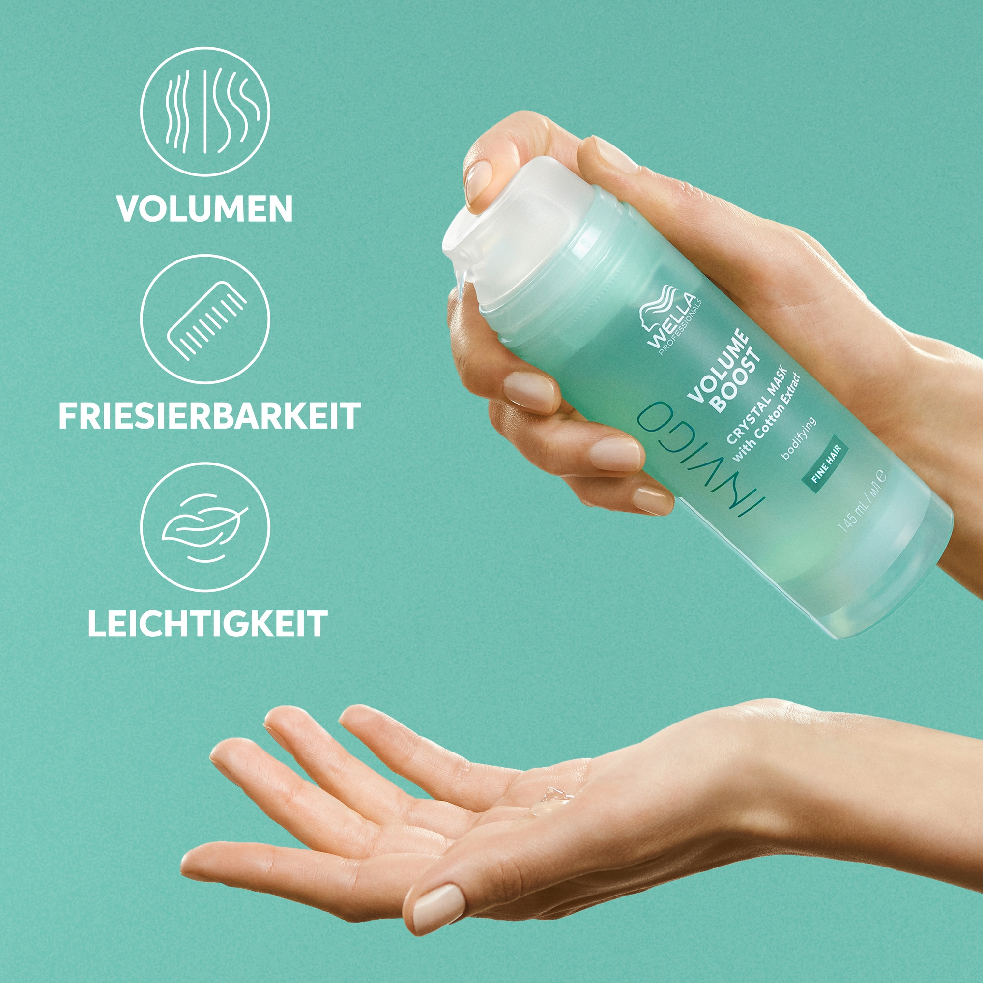 Wella Professionals Haarmaske »Volume Boost Crystal Mask« mehr Volumen, pflegend, ultimativer Glanz, perfekt für feines Haar