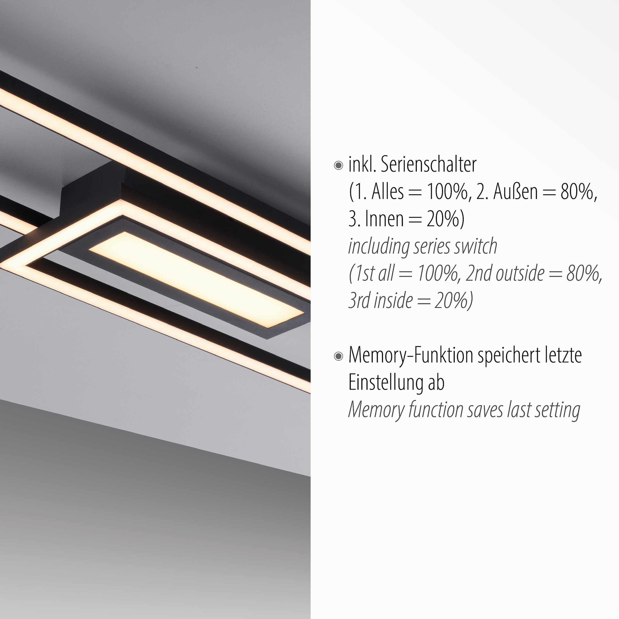 OTTO online Deckenleuchte JUST steuerbar LED, separat bei LIGHT flammig-flammig, bestellen (Schalter) 1 »ASMIN«,