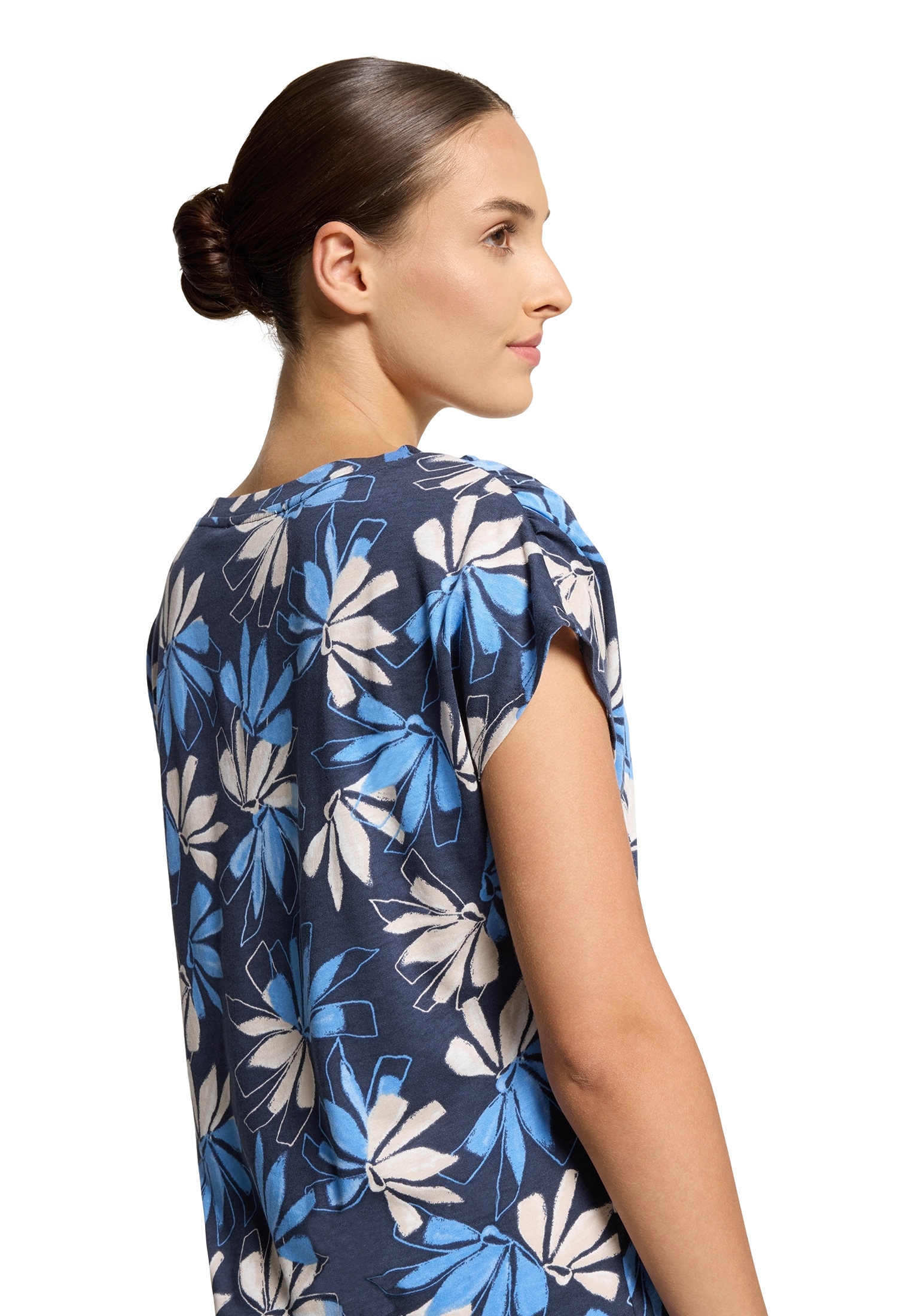 Betty&Co Kurzarmshirt »Casual-Shirt mit Tunnelzug«