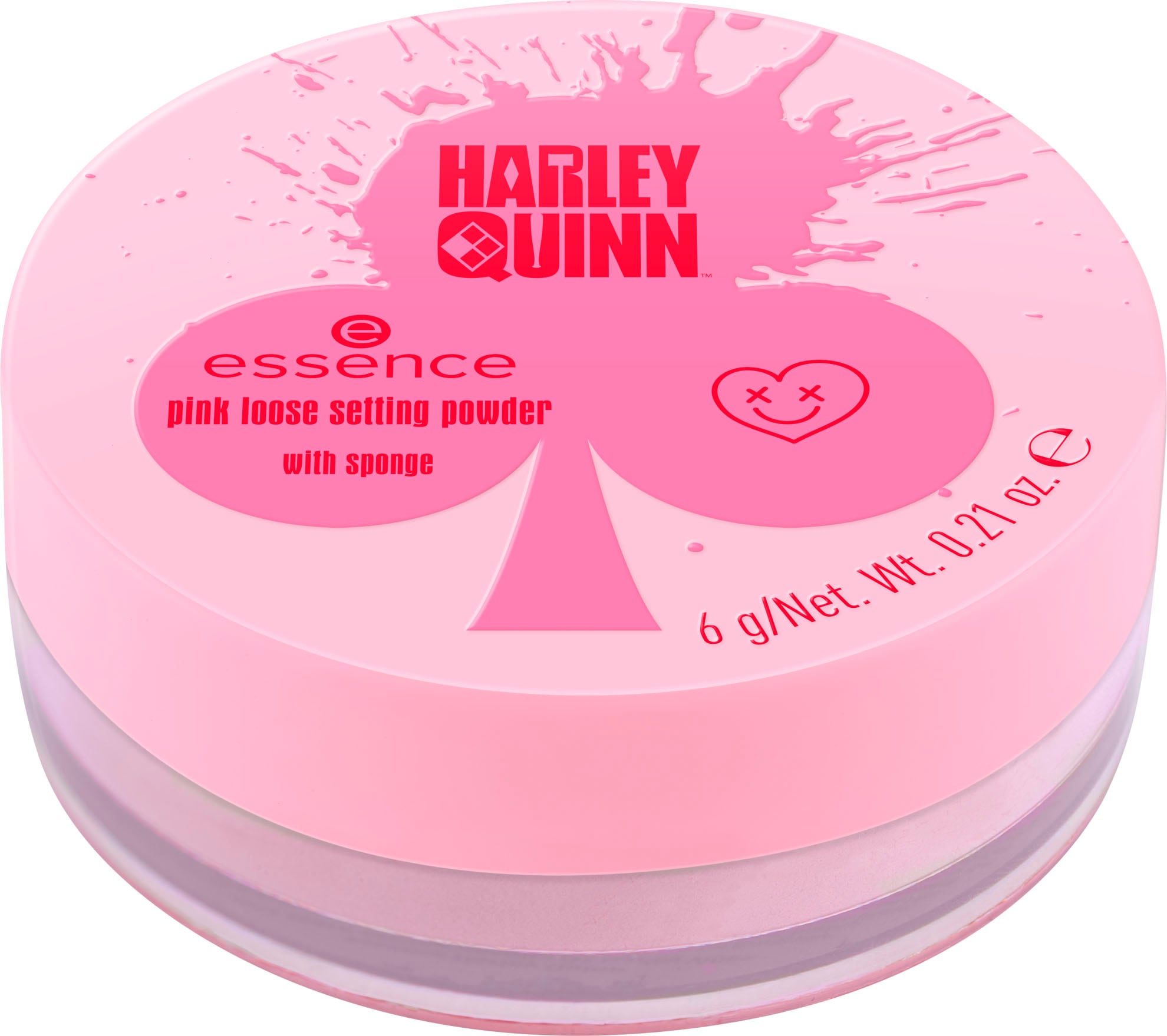 Essence Puder »Harley Quinn pink loose setting powder«, (Set, 3 tlg.), mit sanften Rosaton