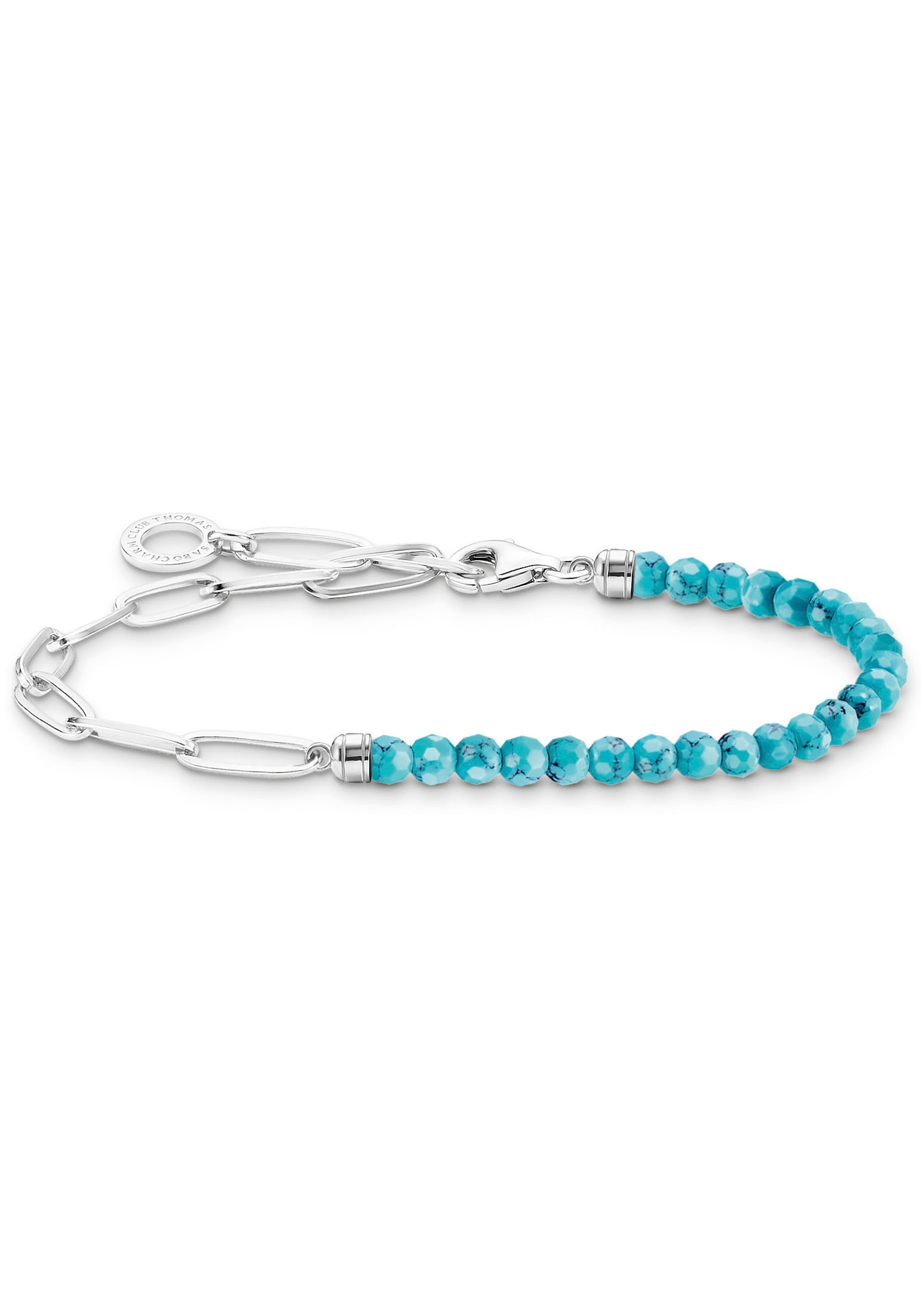 Armband »blaue Perlen, A2099-404-17-L17«, mit Türkis-Imitat
