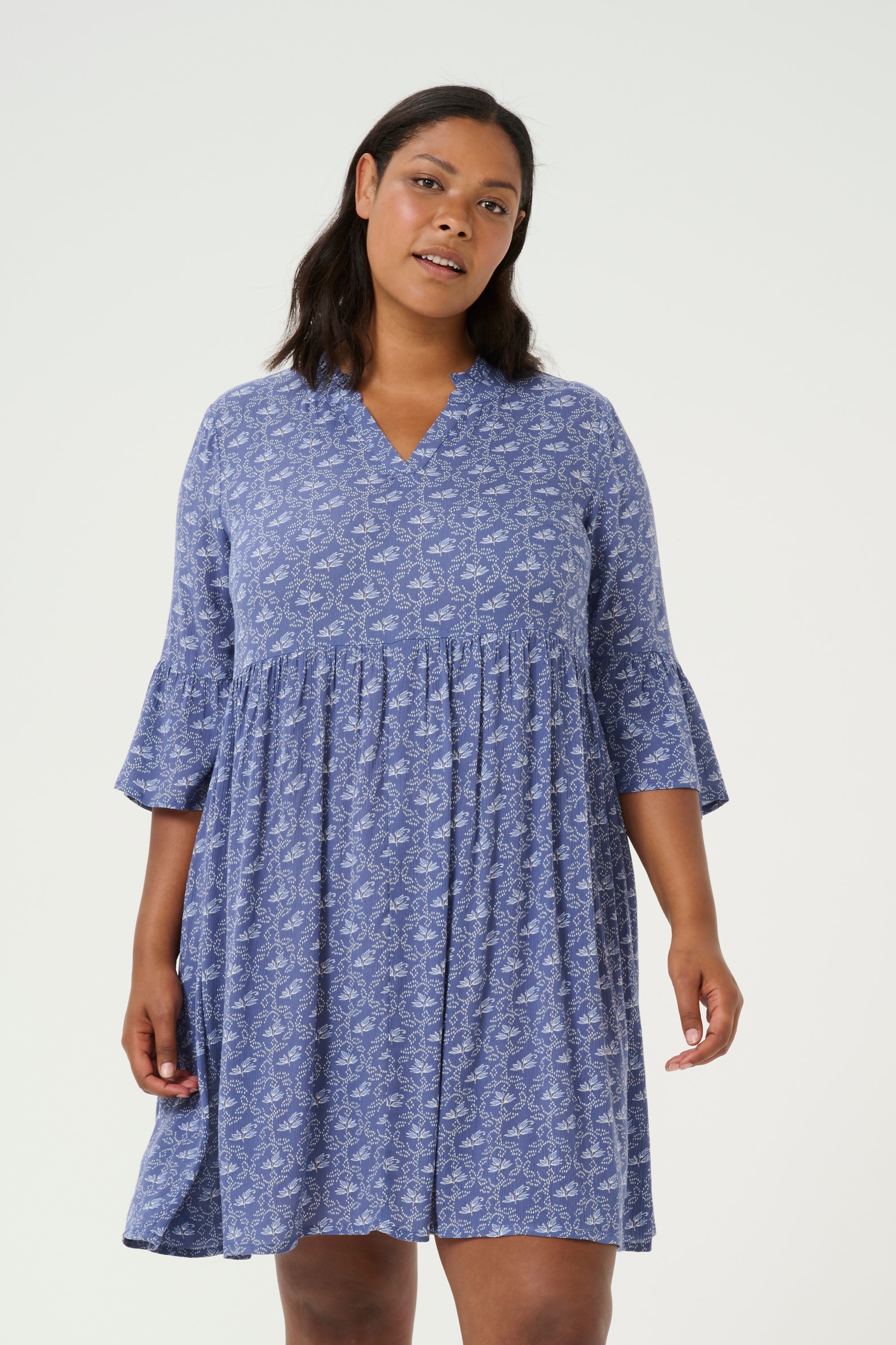 KAFFE Curve Midikleid »Damen Kleid KClaurena«