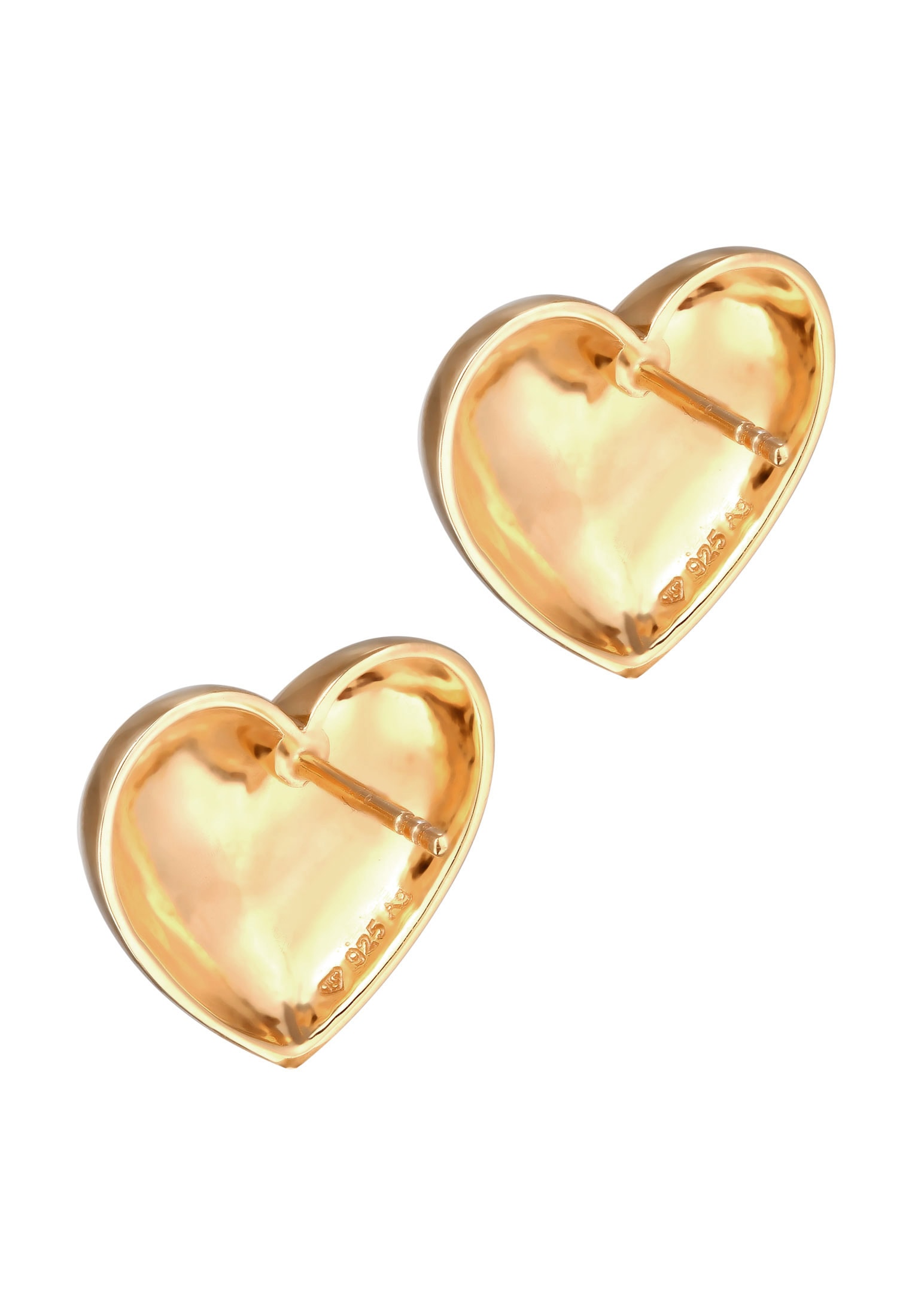 Elli Paar Ohrstecker »Ohrringe Herz Statement 925 Sterling Silber Ohrstecker«