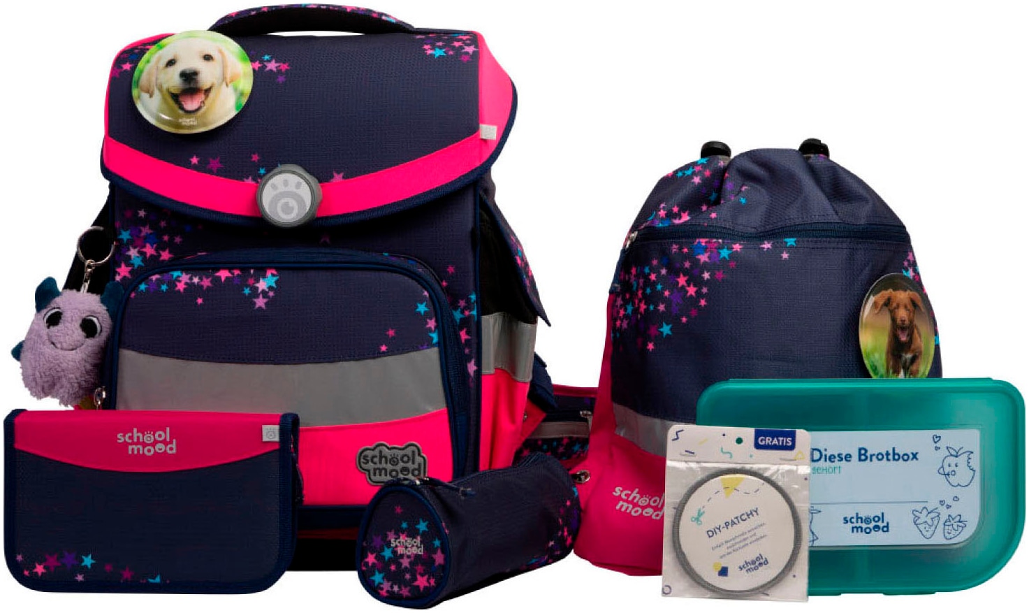 SCHOOL-MOOD® Schulranzen »Timeless Pro« retroreflektierende Flächen
