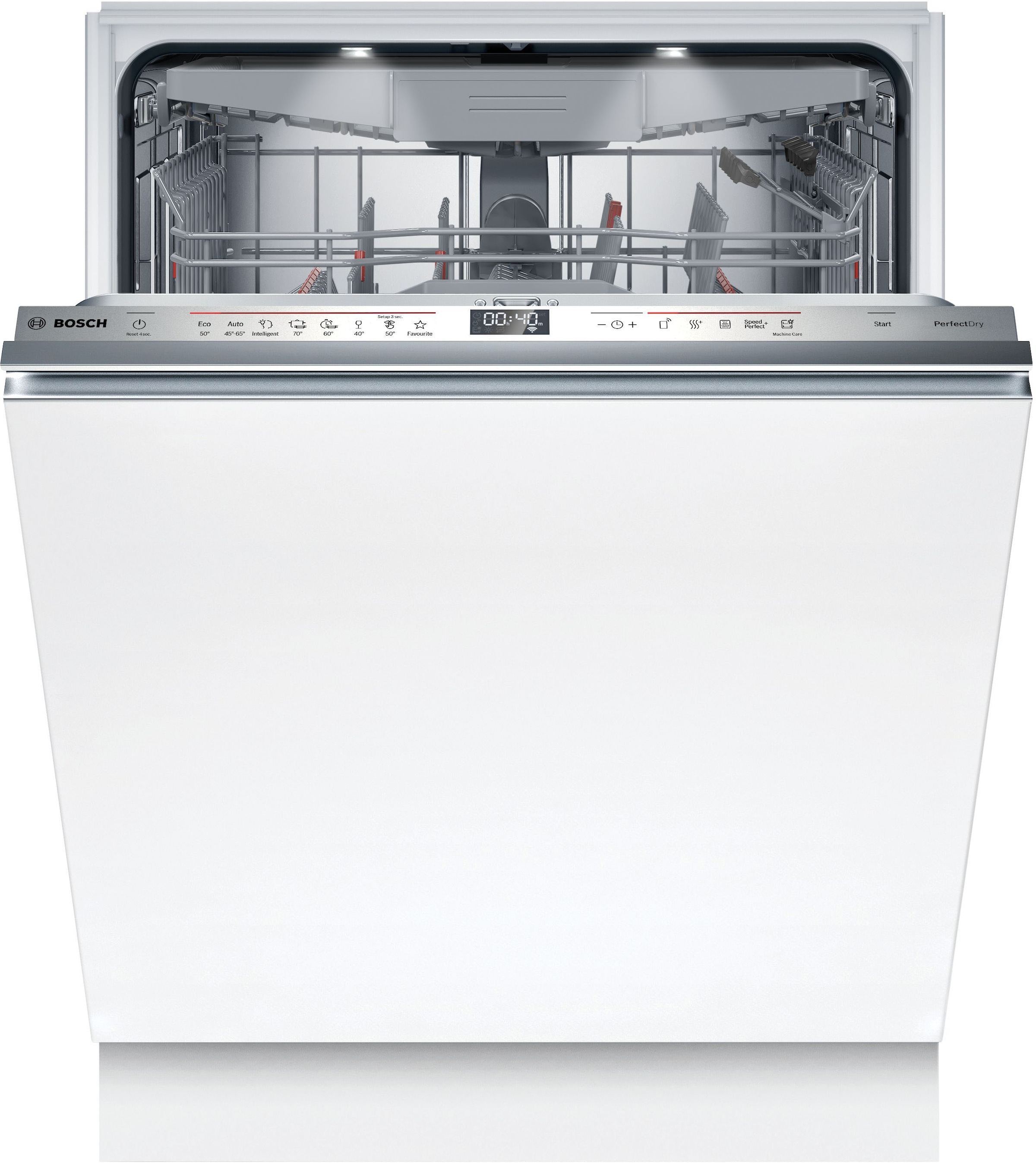 BOSCH vollintegrierbarer Geschirrspüler Serie 6 »SMV6ZCX16E« 14 Maßgedecke Hervorragendes Perfect Dry & flexible, leicht laufende Max Flex Körbe