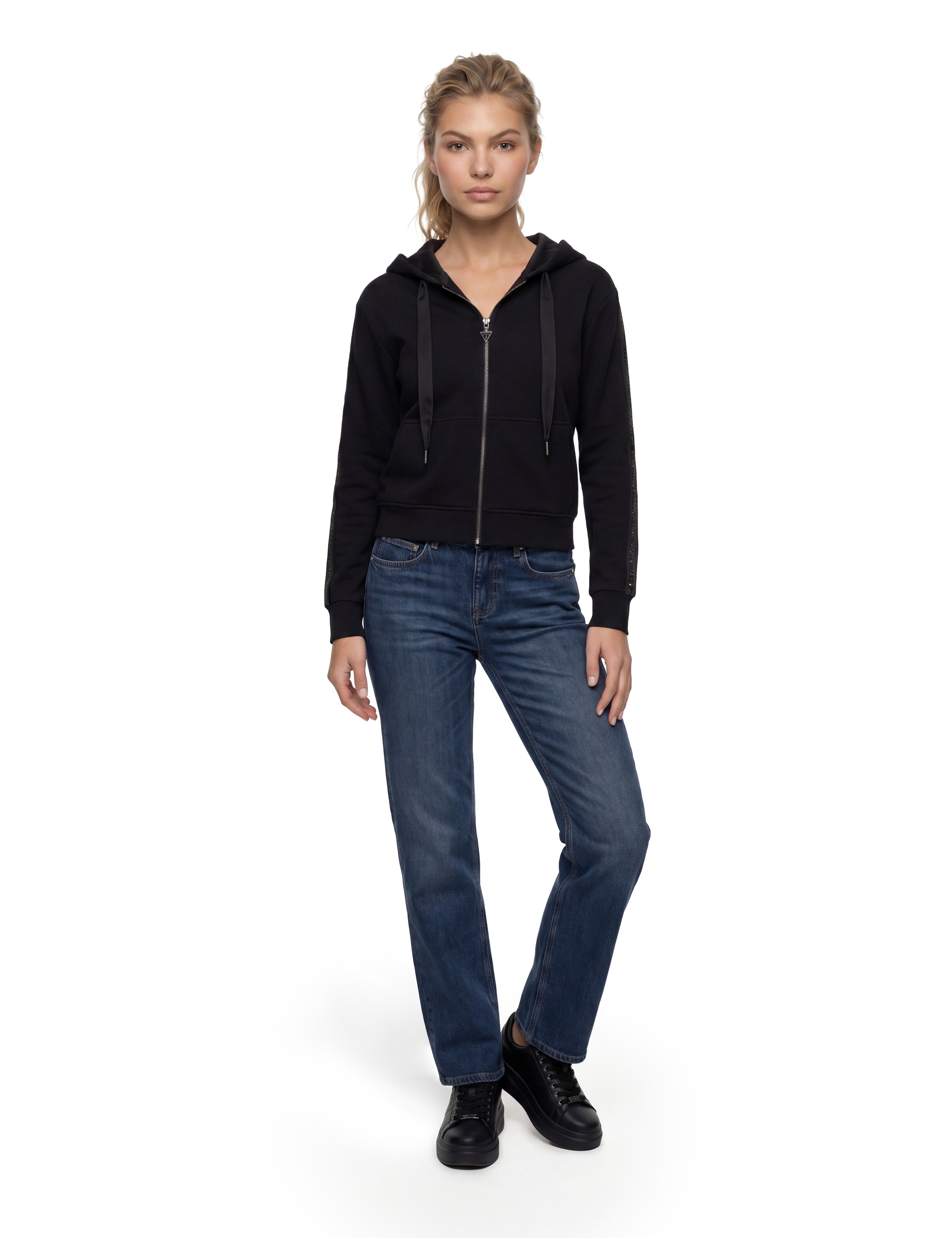 Guess Sweatjacke »NEW HOODED VICTOIRE SCUBA ZIP« mit Kapuze