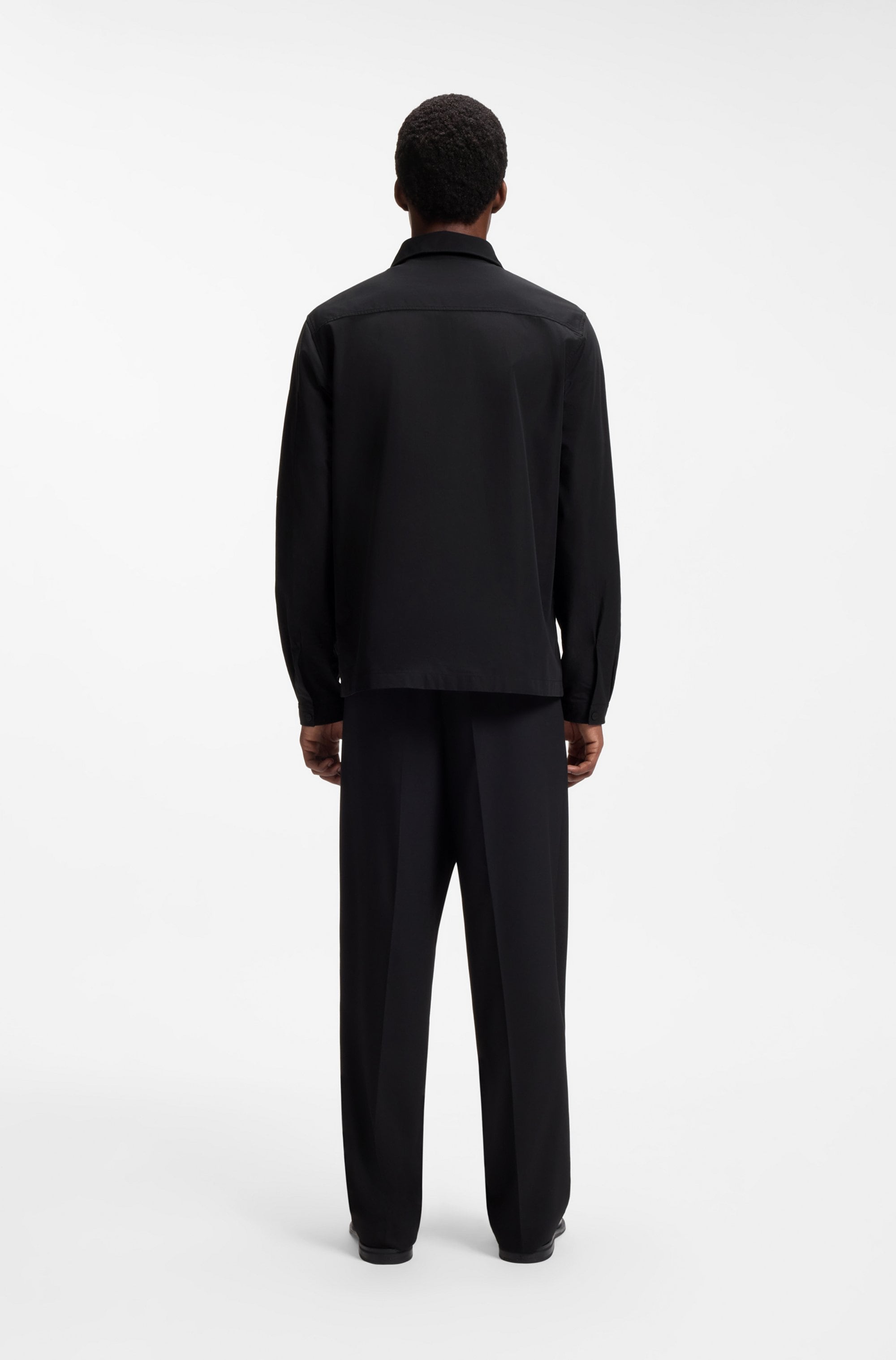 HUGO Langarmhemd »Emmond« Oversize Fit, 2-Wege-Zipper, Baumwoll-Mix