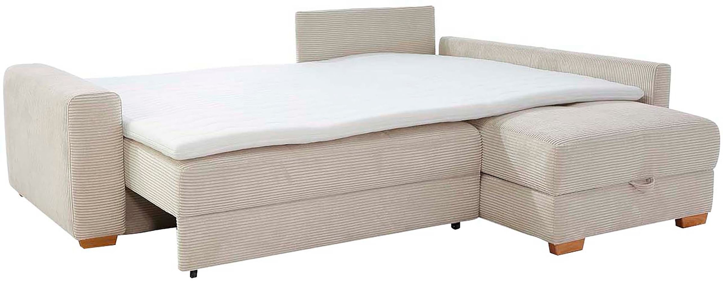 Jockenhöfer Gruppe Ecksofa »Sunset, Dauerschlafsofa mit«, Tonnentaschen-Federkern, 5cm Kaltschaumtopper, flexible montierbar