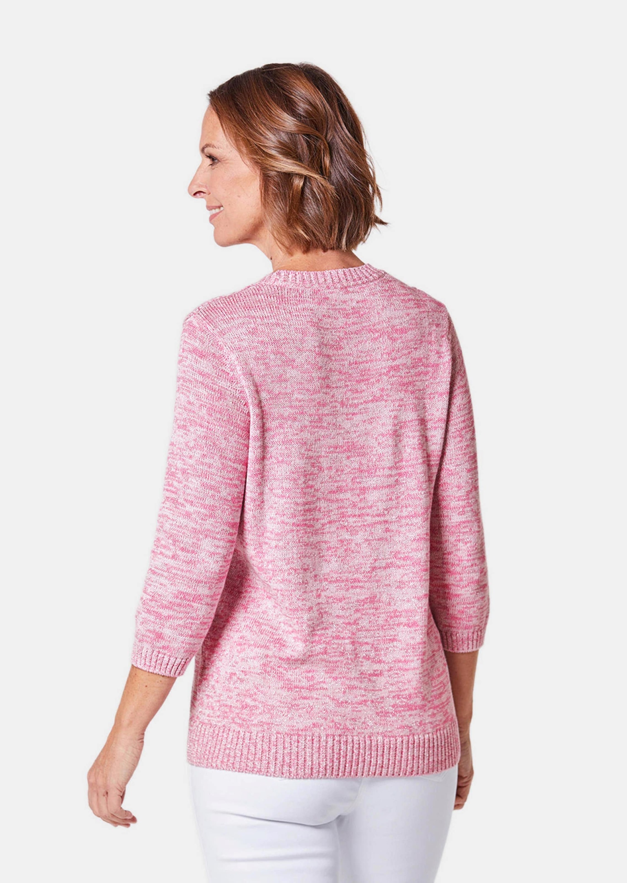 GOLDNER Rundhalspullover »Pullover mit schönem Ajourmuster«