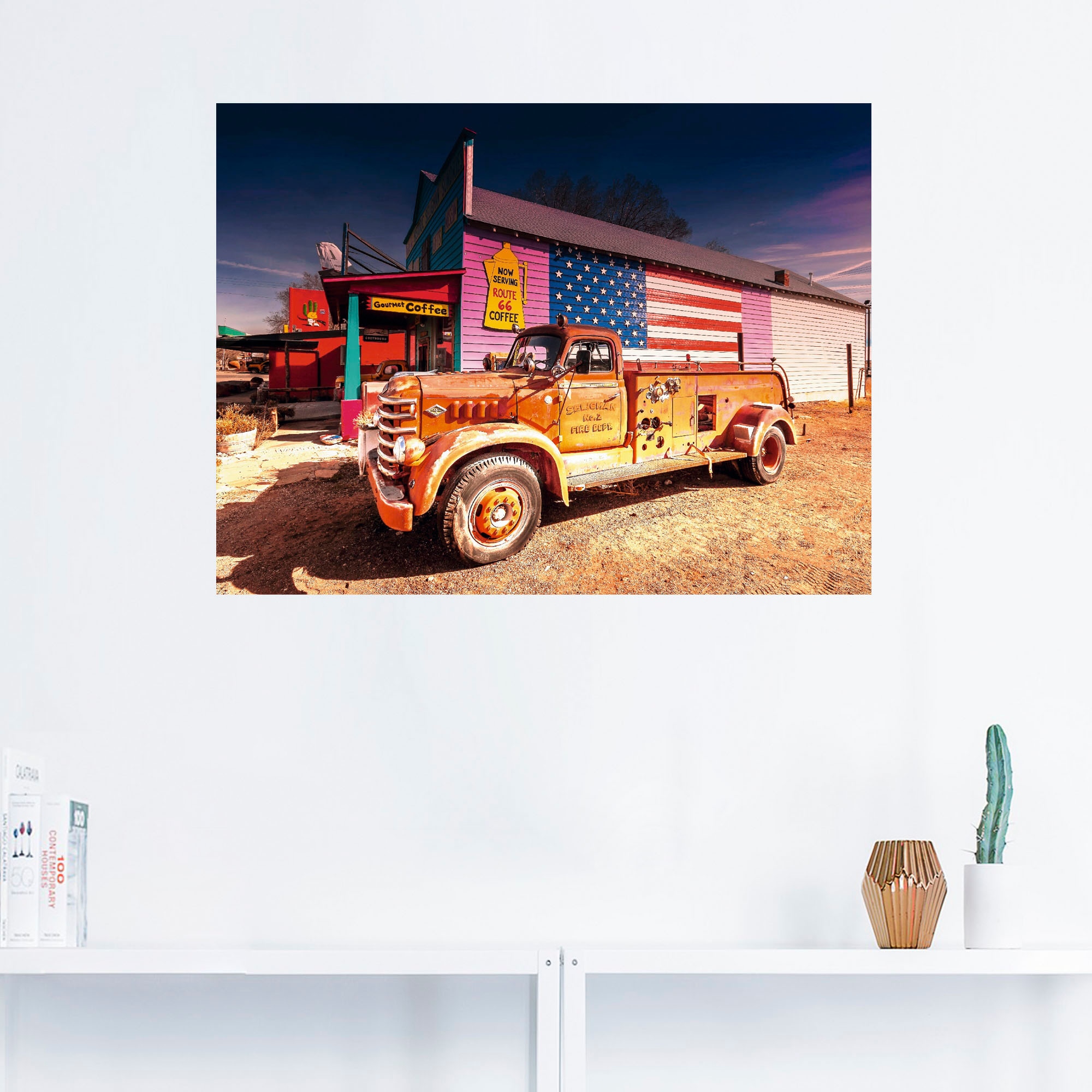 Artland Wandbild »Feuerwehr Oldtimer«, Auto, (1 St.), als Poster, Wandaufkleber in verschied. Größen