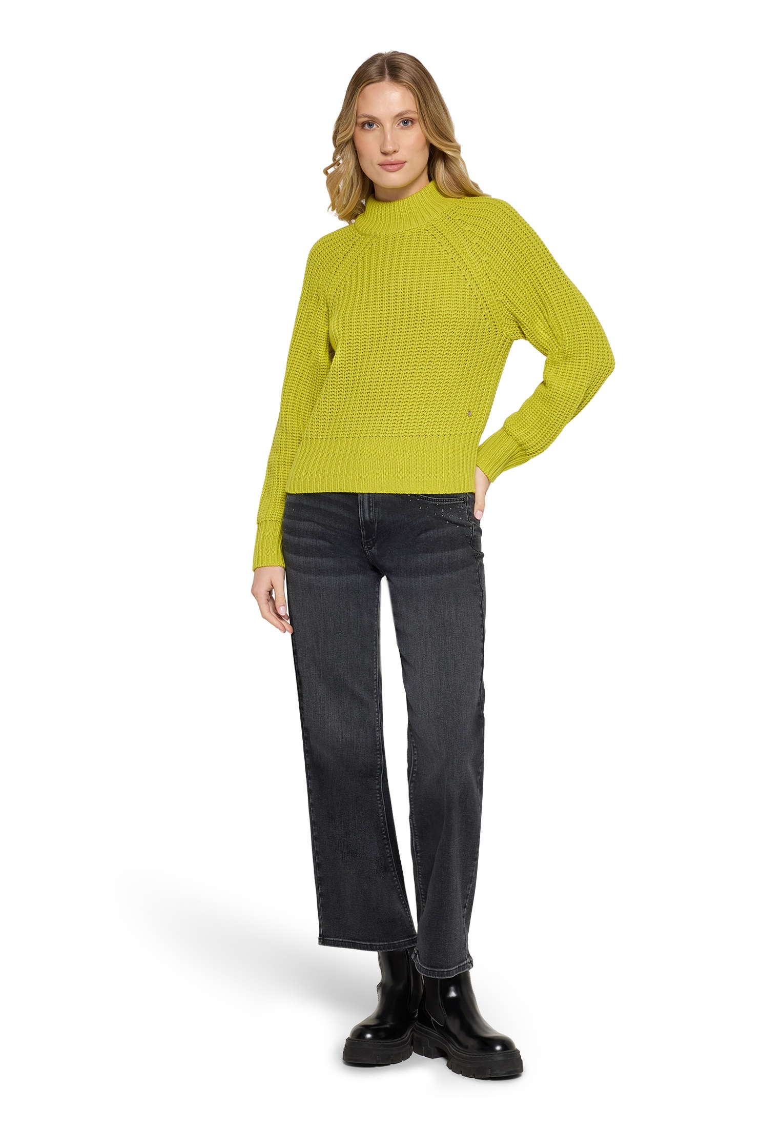 Betty&Co Taillenhose »High Waisted-Jeans mit Strass«