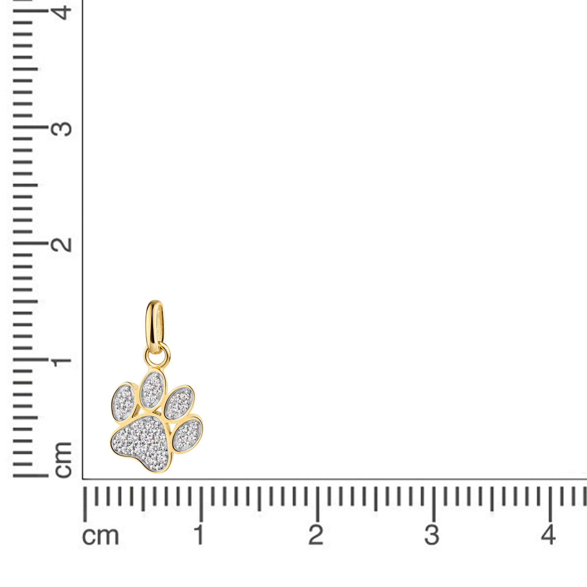 Firetti Kettenanhänger »Schmuck Geschenk Gold 333 Halsschmuck Anhänger Pfote«  mit Zirkonia (synth.)