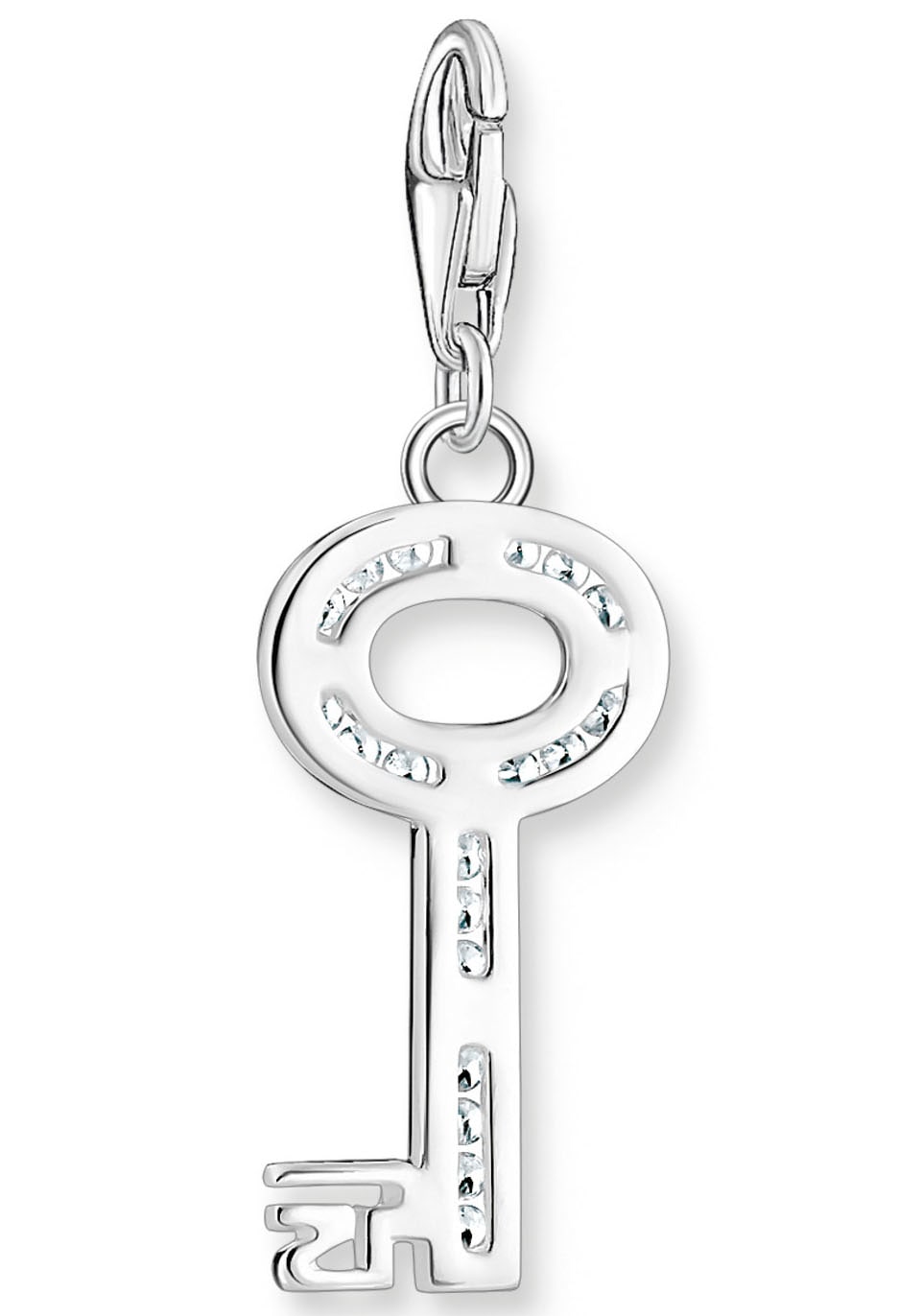 THOMAS SABO Charm-Einhänger »Schlüssel weiße Steine, 0010-051-14«, mit Zirkonia (synth.)