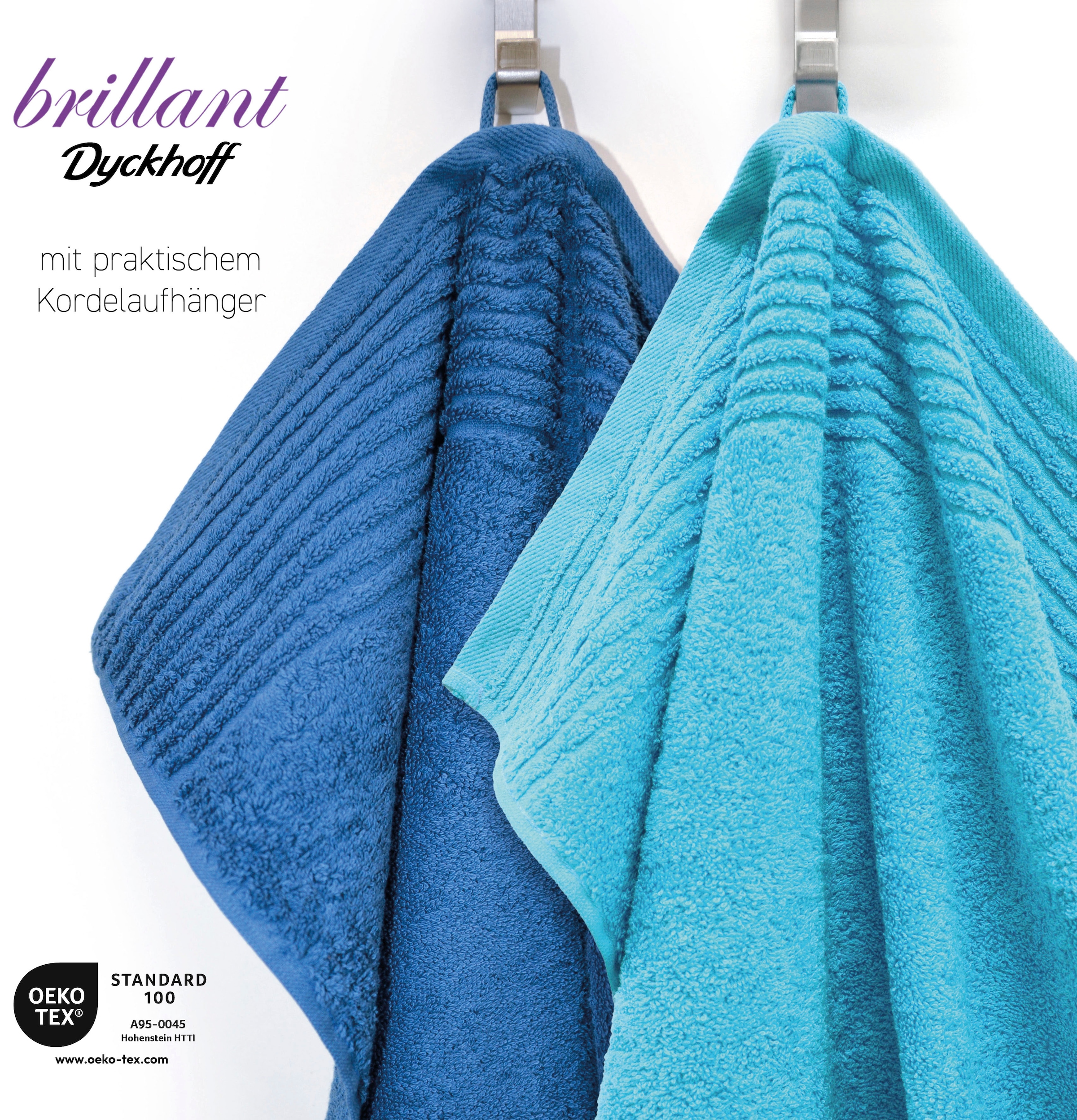 Dyckhoff Handtuch Set »Brillant«, Set, 6 tlg., Walkfrottee, mit Streifenbordüre;4 Handtücher (50x100cm), 2 Duschtücher (70x140cm)
