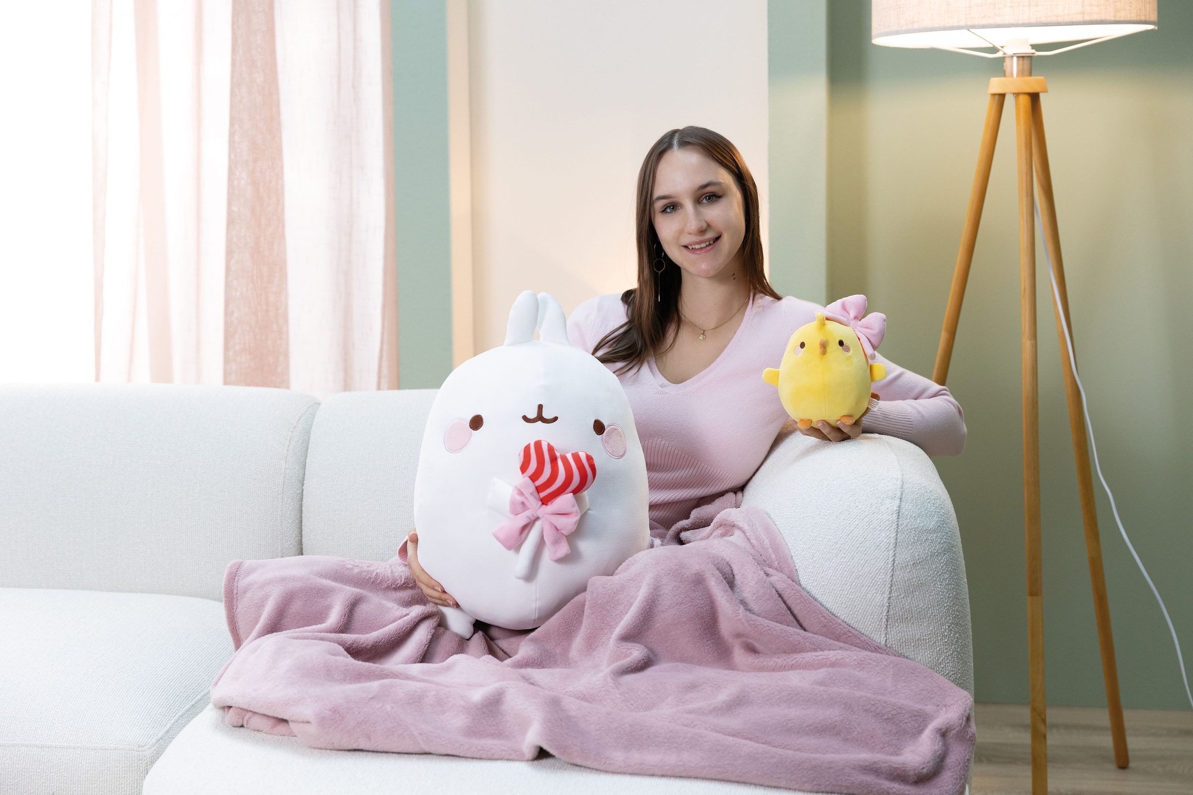 Nici Kuscheltier »MOLANG mit Lolli, 48cm« mit Lolli
