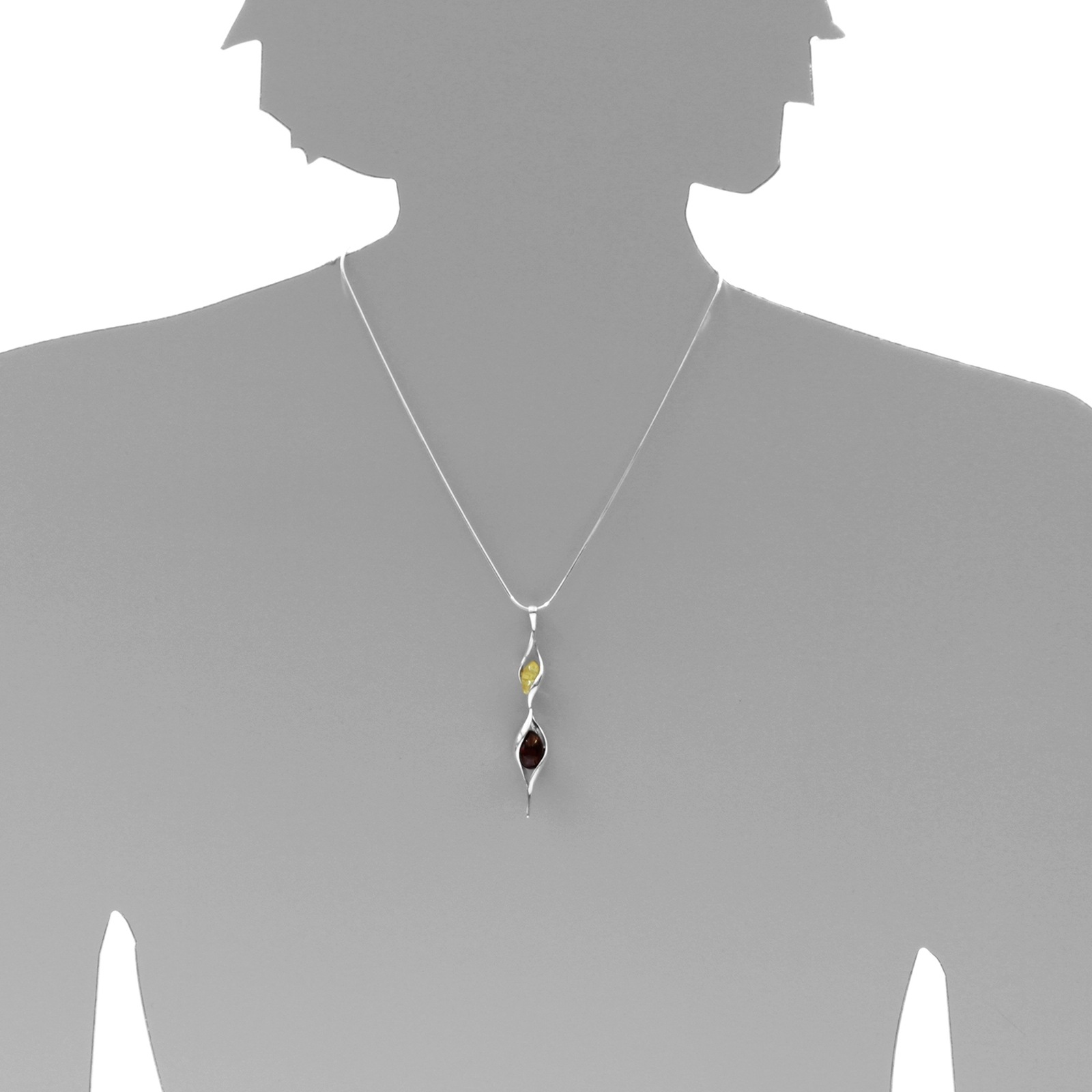 OSTSEE-SCHMUCK Kettenanhänger »- Juna - Silber 925/000 - Bernstein«