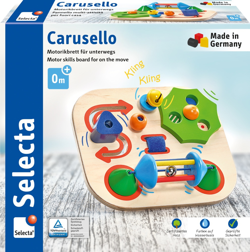 Selecta Motorikbrett »Carusello, Motorikbrett für unterwegs, 19 cm«, Made in Germany