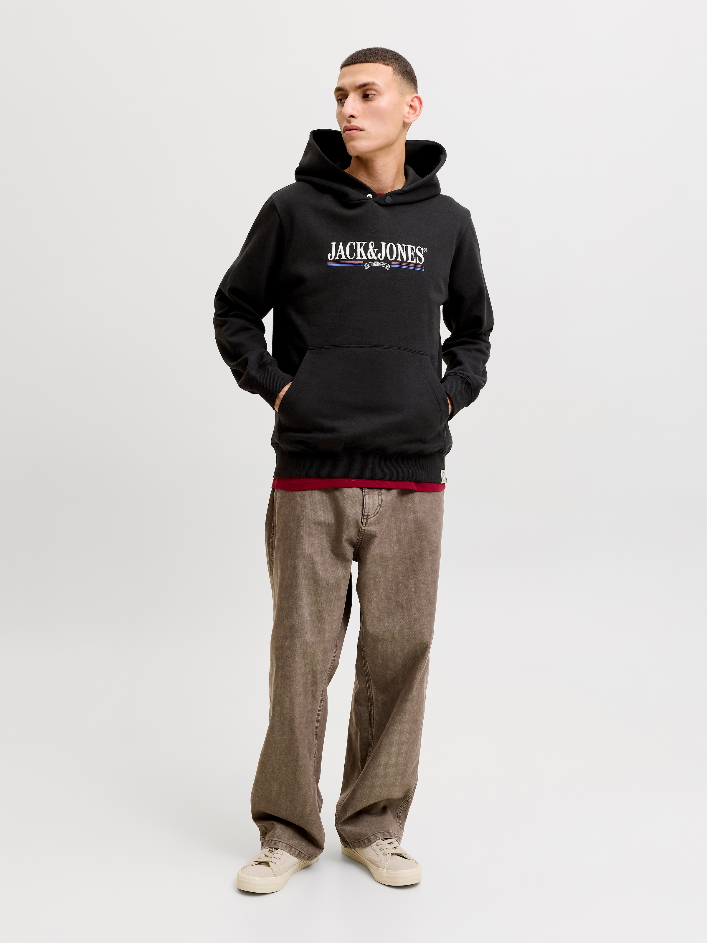 Jack & Jones Kapuzensweatshirt »JORFREDERIKSBERG GRAPHIC BOX SWEAT HOOD«, Baumwollmischung, regular fit
