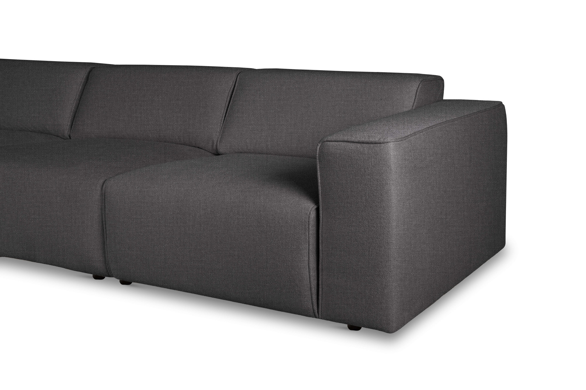 andas Ecksofa »Noord«, L-Form, mit Kedernaht, Breite 281 cm, Cord, Struktur, Webstoff