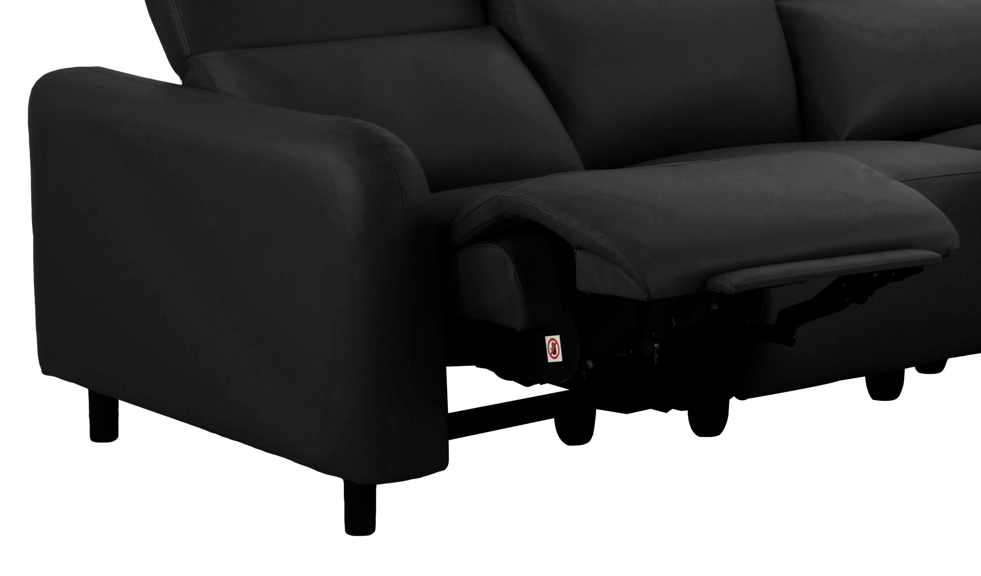 Home affaire 3-Sitzer »SKAANE Lederoptik, 229 cm, manuelle-u. elektrische Relaxfunktion«, Relax-Funktion in 2 Sitzen, Kopfteilverstellung, Federkernpolsterung