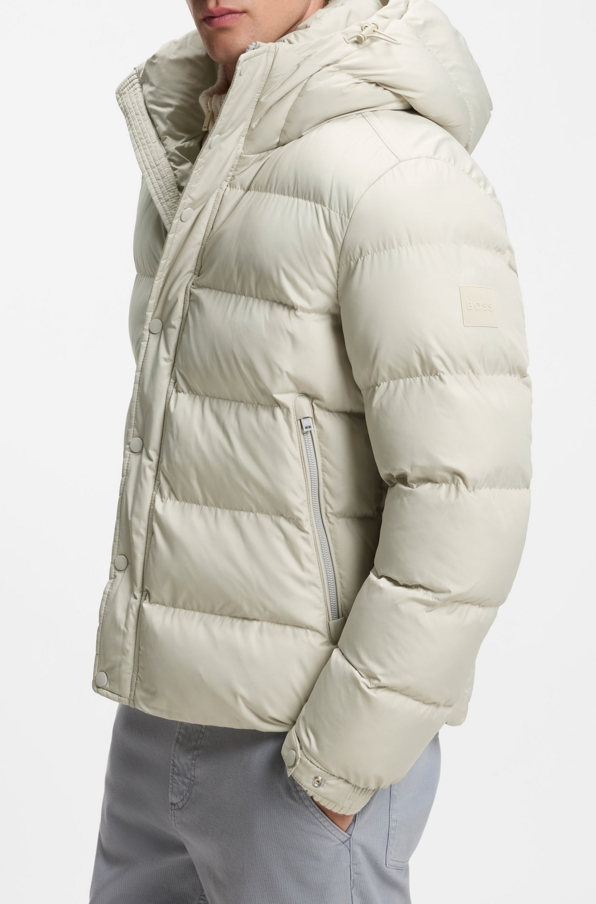 BOSS ORANGE Steppjacke »Omaris1« mit Kapuze mit gefüttertem Kragen, Regular Fit