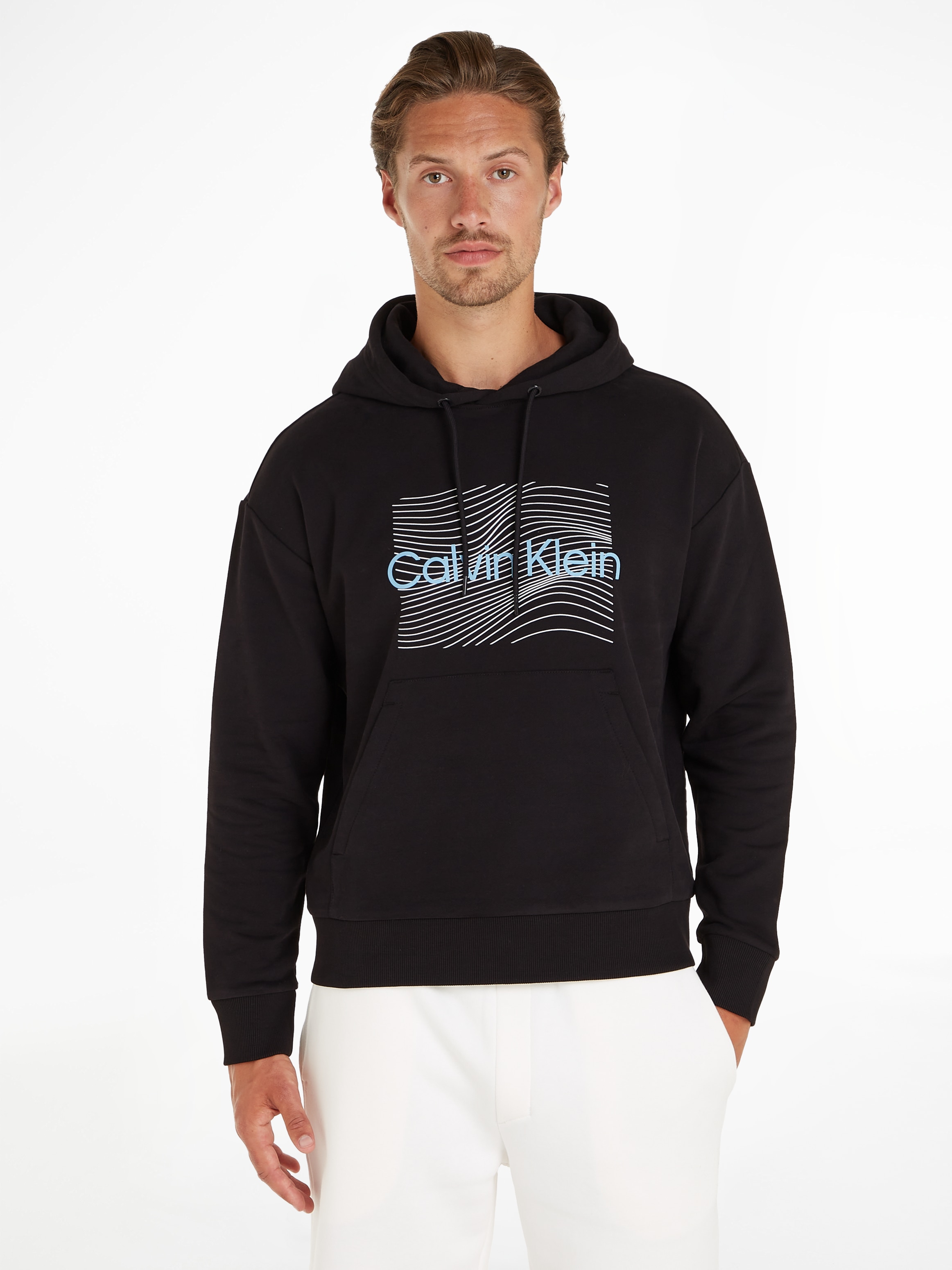 Calvin Klein LINES HOODIE«, mit Kapuzensweatshirt LOGO »WAVE Markenlabel bei HERO OTTO bestellen
