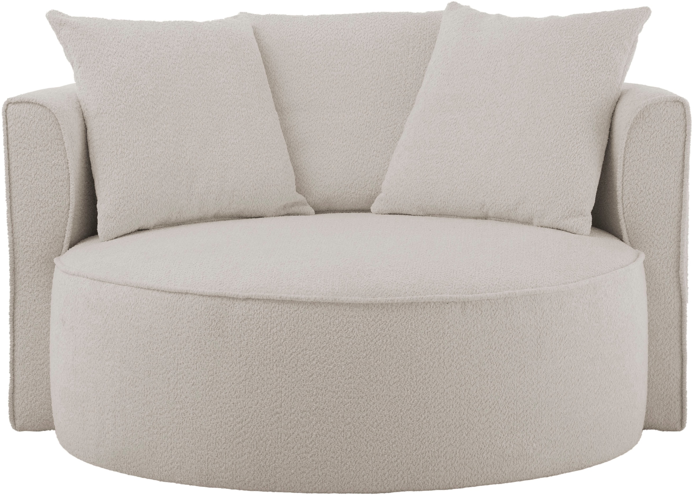 LeGer Home by Lena Gercke XXL-Sessel »ISALIE, Sessel in modernen Farben, Lesesessel, Loveseat, Big-Sessel«, trendige Stoffe, mit 3 Zierkissen, große Sitzfläche, Hocker optional