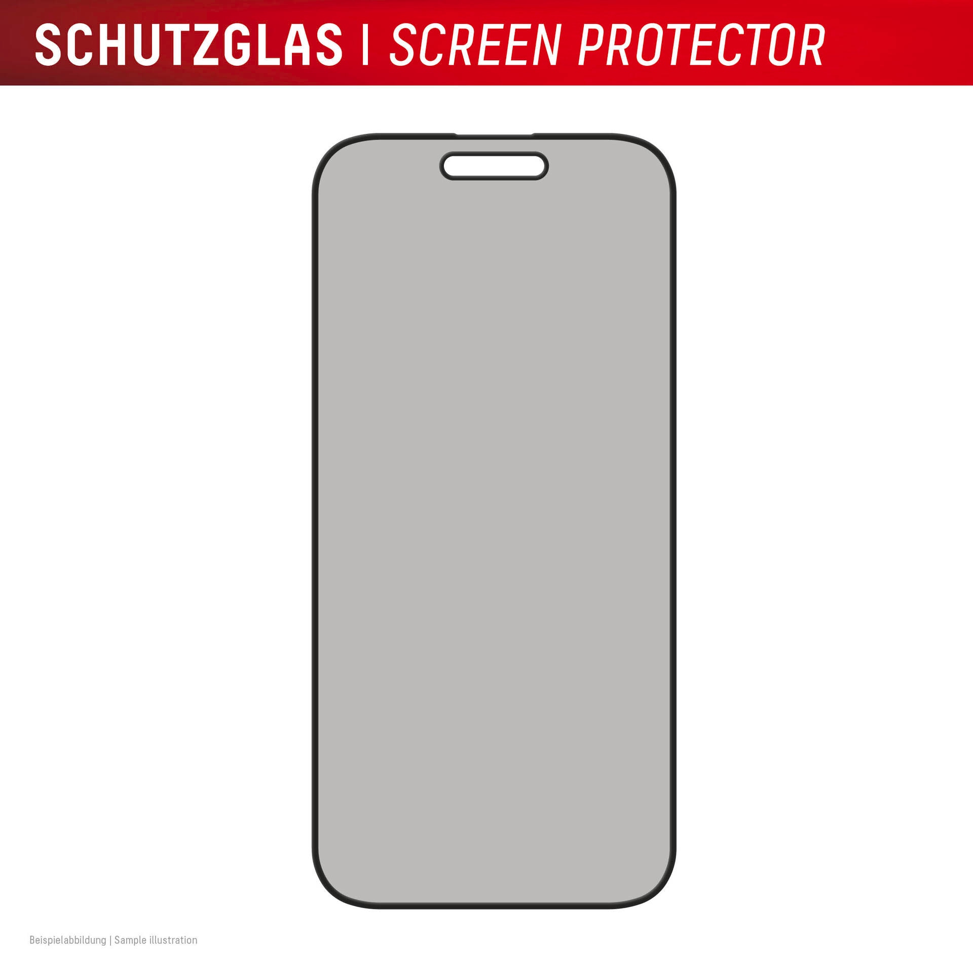 Displex Displayschutzglas »Privacy Glass Full Cover«, für Apple iPhone 16 Plus, (1 St.), Displayschutzfolie, Schutzfolie, Bildschirmschutz, kratz- & stoßfest