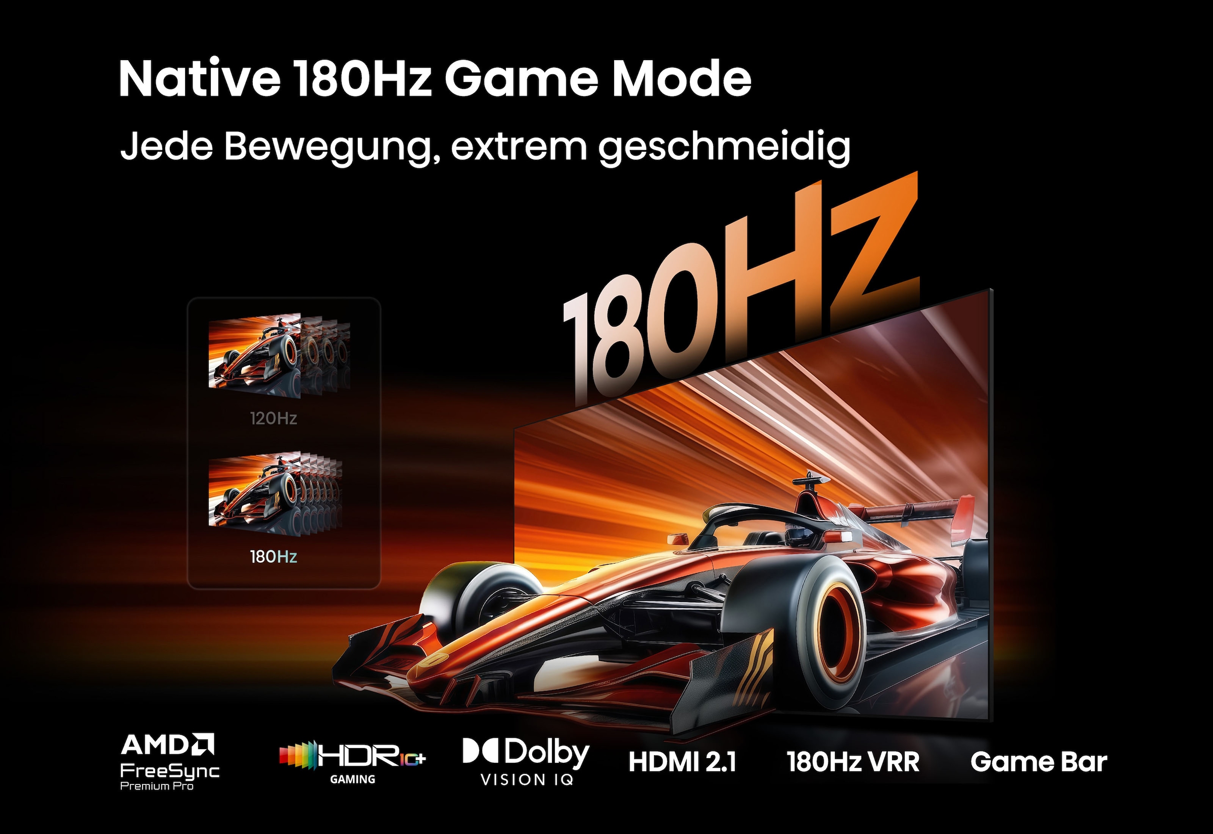 Hisense Mini-LED-Fernseher »85UR8DS« 215 cm/85 ″ Smart-TV