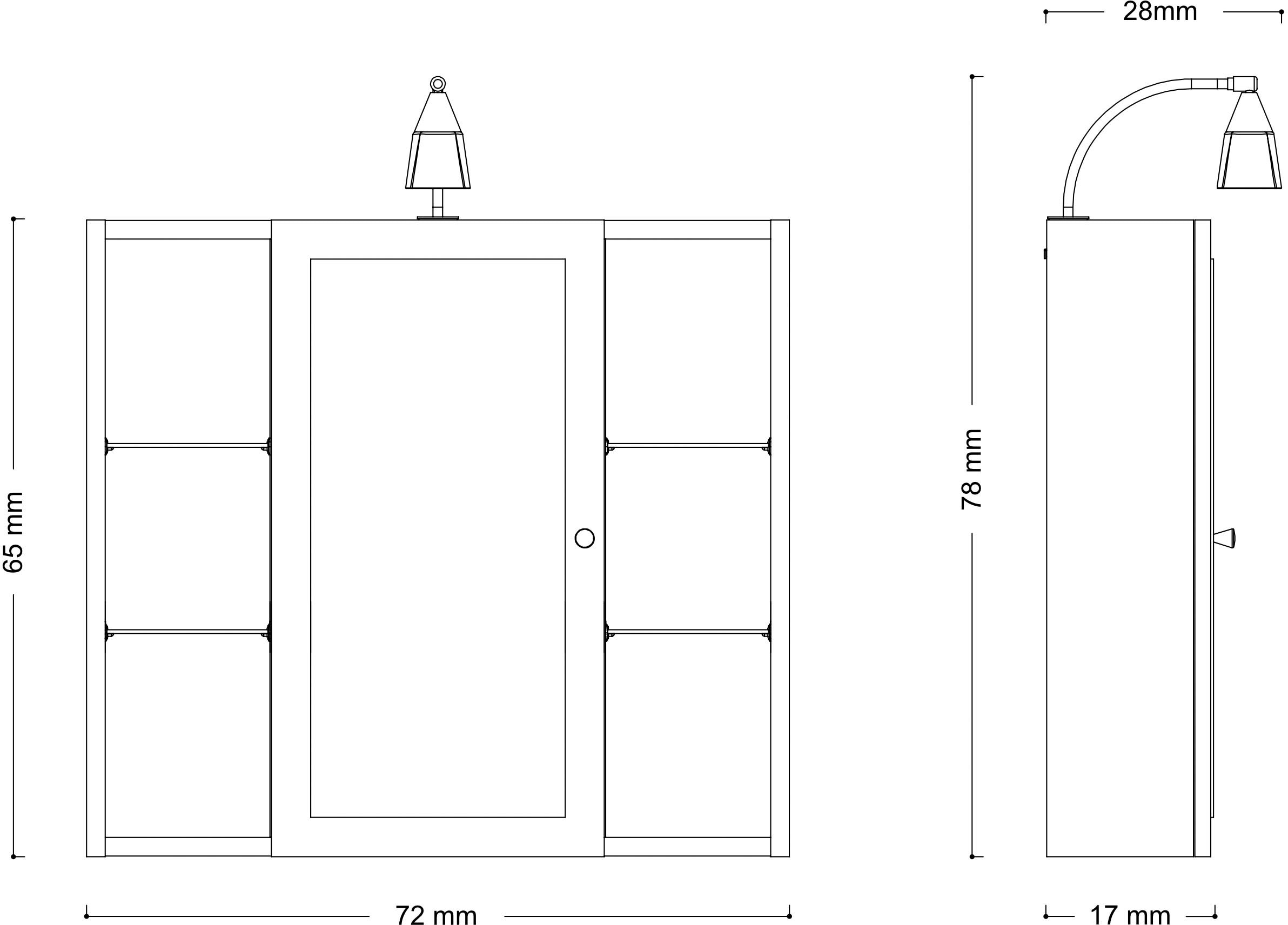 jokey Spiegelschrank »Latina«, MDF, 72cm breit