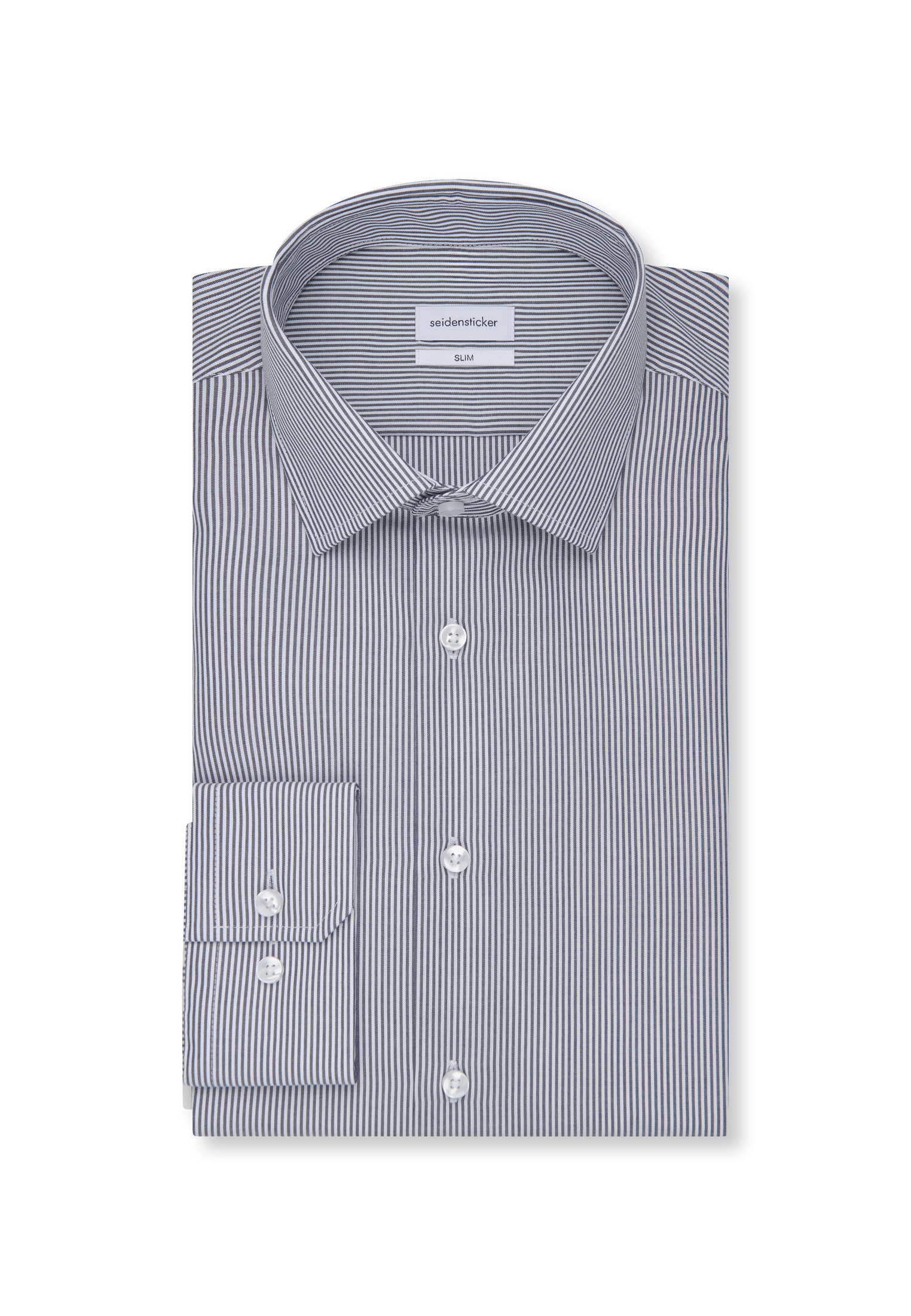 seidensticker Businesshemd »Schwarze Rose« Slim 1/1 Kentkragen Gestreift