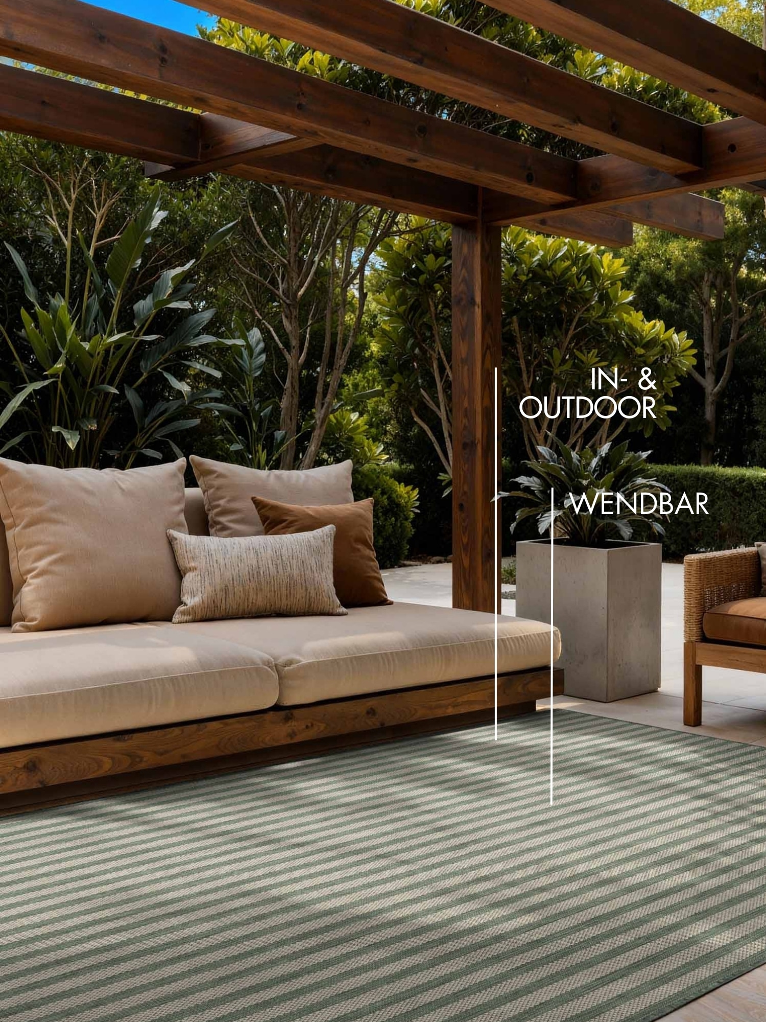 Ted Baker Teppich »Linley , Wendeteppich« rechteckig 8 mm Höhe Designteppich, Wetterfest, Pflegeleicht, Modern, Wohnzimmer, Terrasse