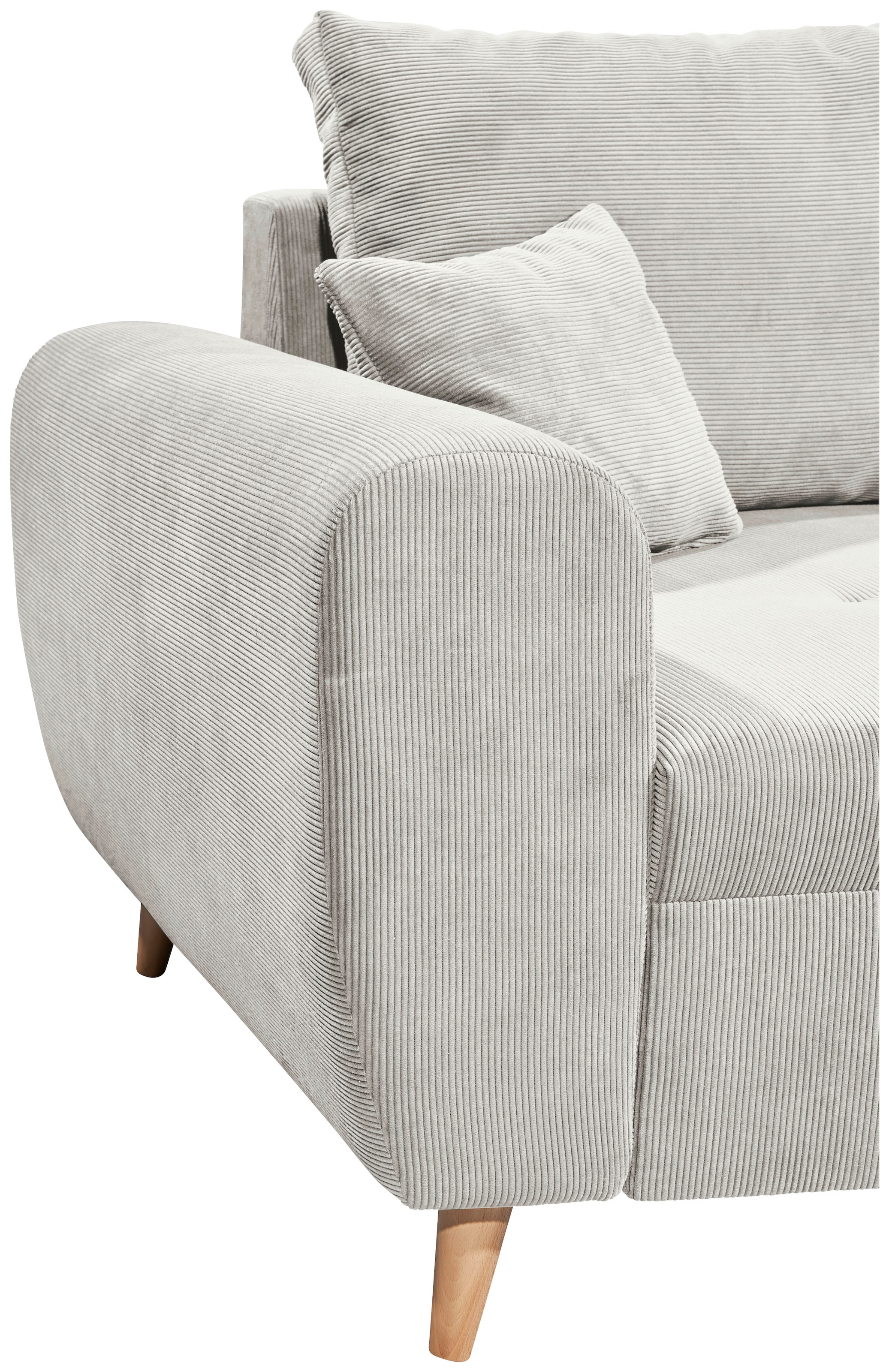 ED EXCITING DESIGN Ecksofa »Calanda L-Form«, mit Hocker & 3 Zierkissen